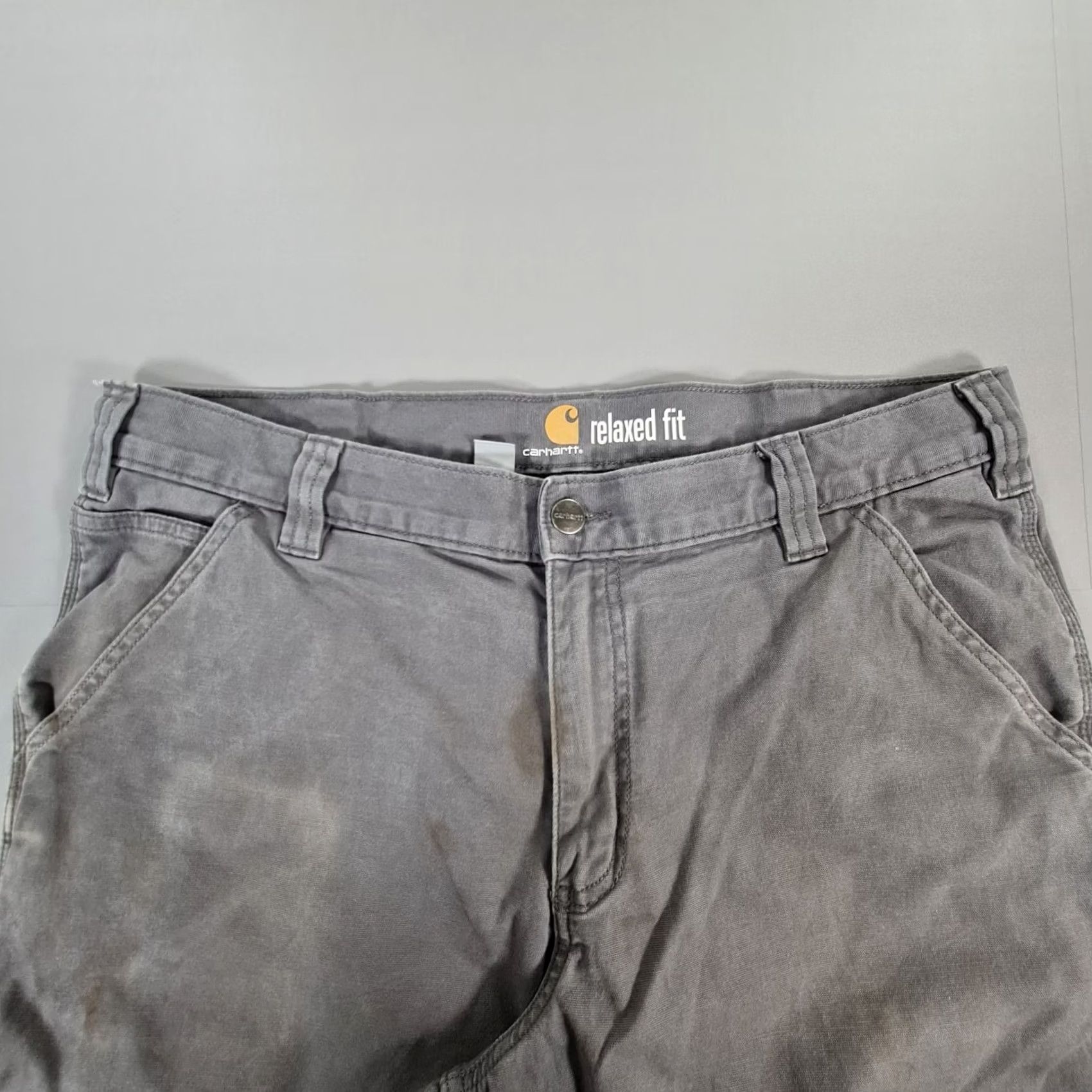 Carhartt Carhartt Pants Mens 36 Trousers Grey W36 L32 Relaxed Fit Flex Canvas Size US 36 / EU 52 - 2 Thumbnail