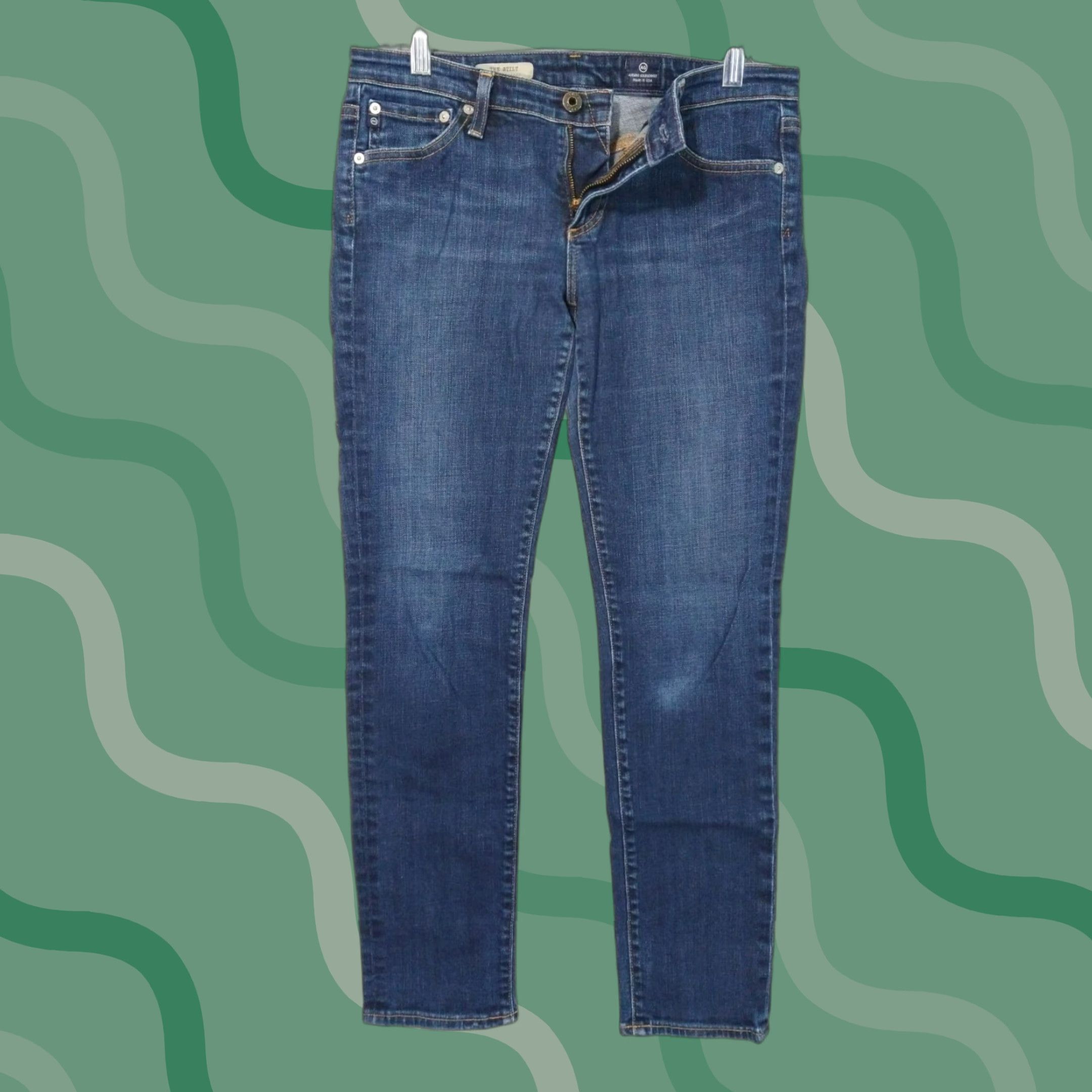 Denime Adriano Goldschmied Jeans Womens 28 Blue Denim The Stilt Cigarette Dark Wash AG Stilt Skinny 5-Pocket Design Size 28" / US 6 / IT 42 - 1 Thumbnail