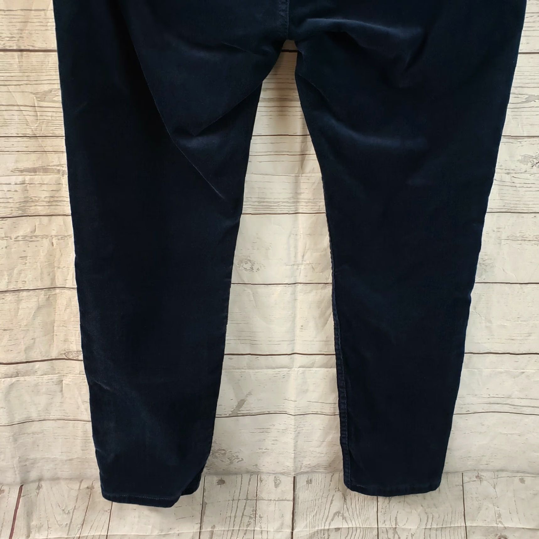 Ann Taylor VINTAGE? No. Ann Taylor LOFT Womens High Rise Velvet Skinny Cropped Pants Sz 10P Blue Size 32" / US 10 / IT 46 - 5 Thumbnail