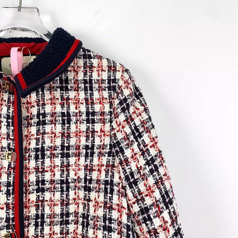 Gucci Gucci Color-blocked plaid gold buckle cotton woven small fr Size M / US 6-8 / IT 42-44 - 3 Thumbnail