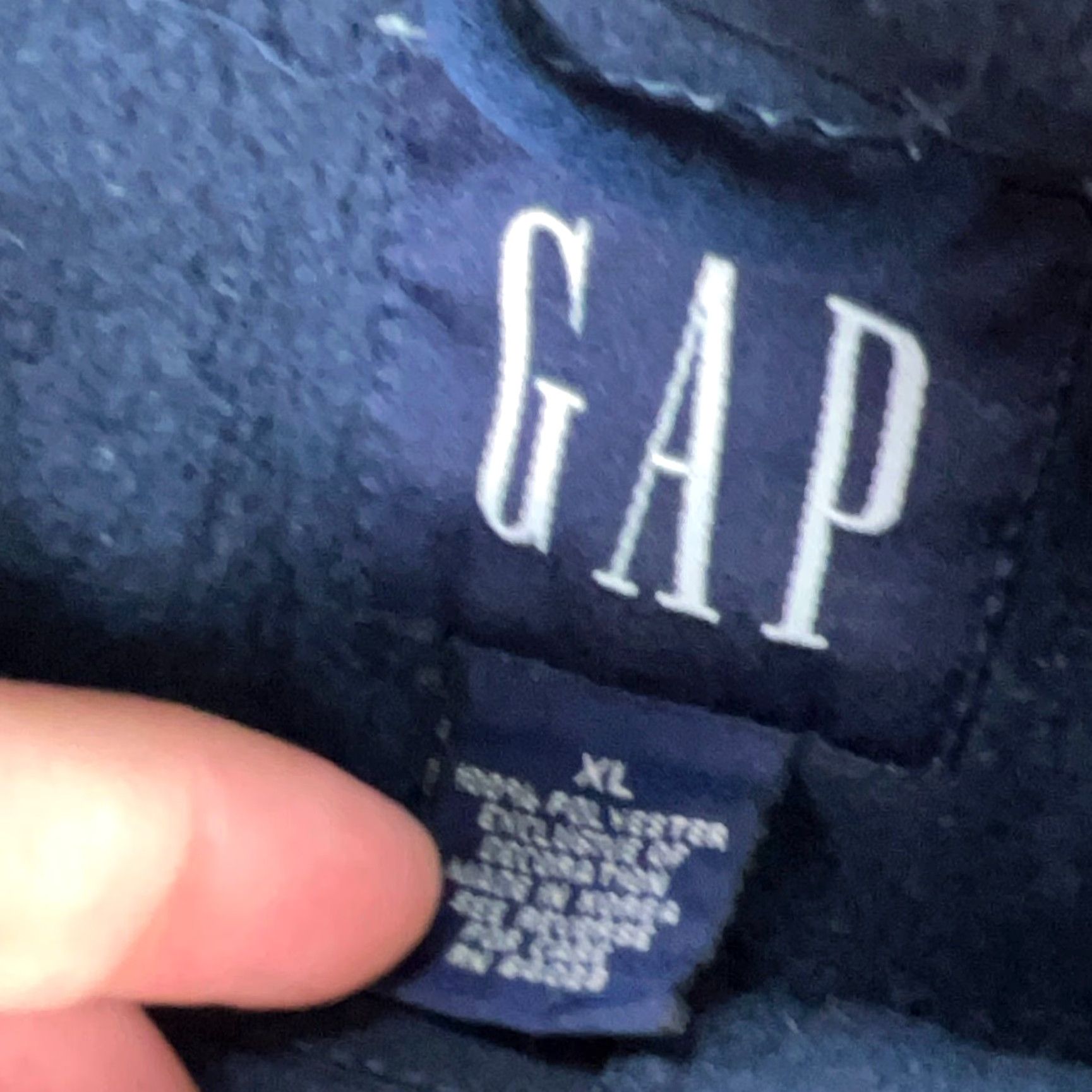 Gap Gap Vest Men XL Blue Full Zip Fleece Jacket, Zipped Pockets, Stand-Up Collar, All Seasons, Classic Outdoor, Hiking, Works Men Size US XL / EU 56 / 4 - 5 Thumbnail