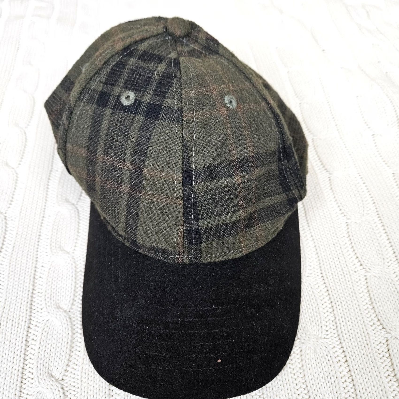Free People Free People Women's Adjustable Plaid Check One Size Hat Brown Polyester Logo Casual Travel Activewear Fall Winter Spring Size ONE SIZE - 2 Thumbnail