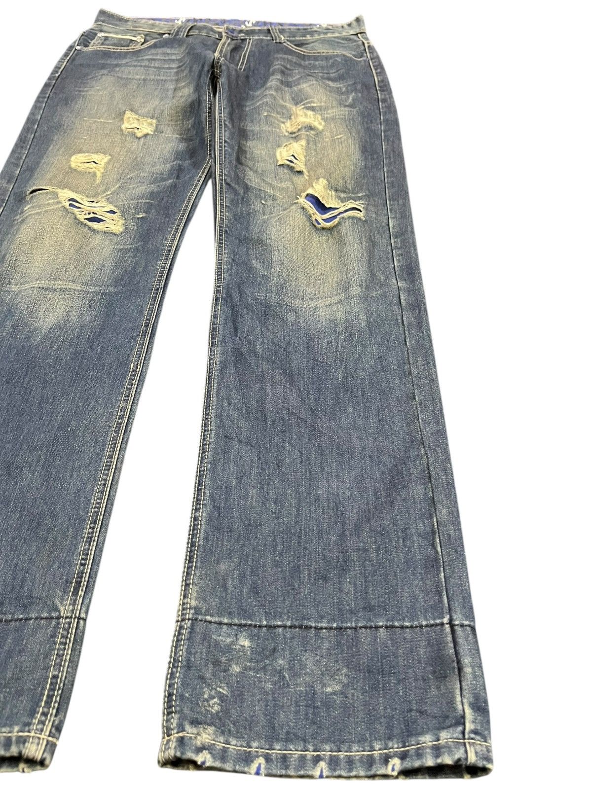 14th Addiction Vintage Jeans Distressed Denim Size US 34 / EU 50 - 4 Thumbnail
