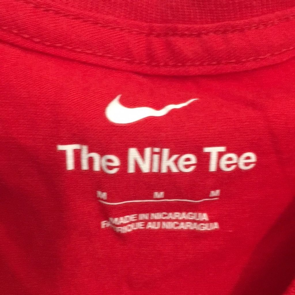 Nike NWT Mens Nike Logo JUST DO IT Red Short Sleeve Tee: Size Med Size US M / EU 48-50 / 2 - 3 Thumbnail