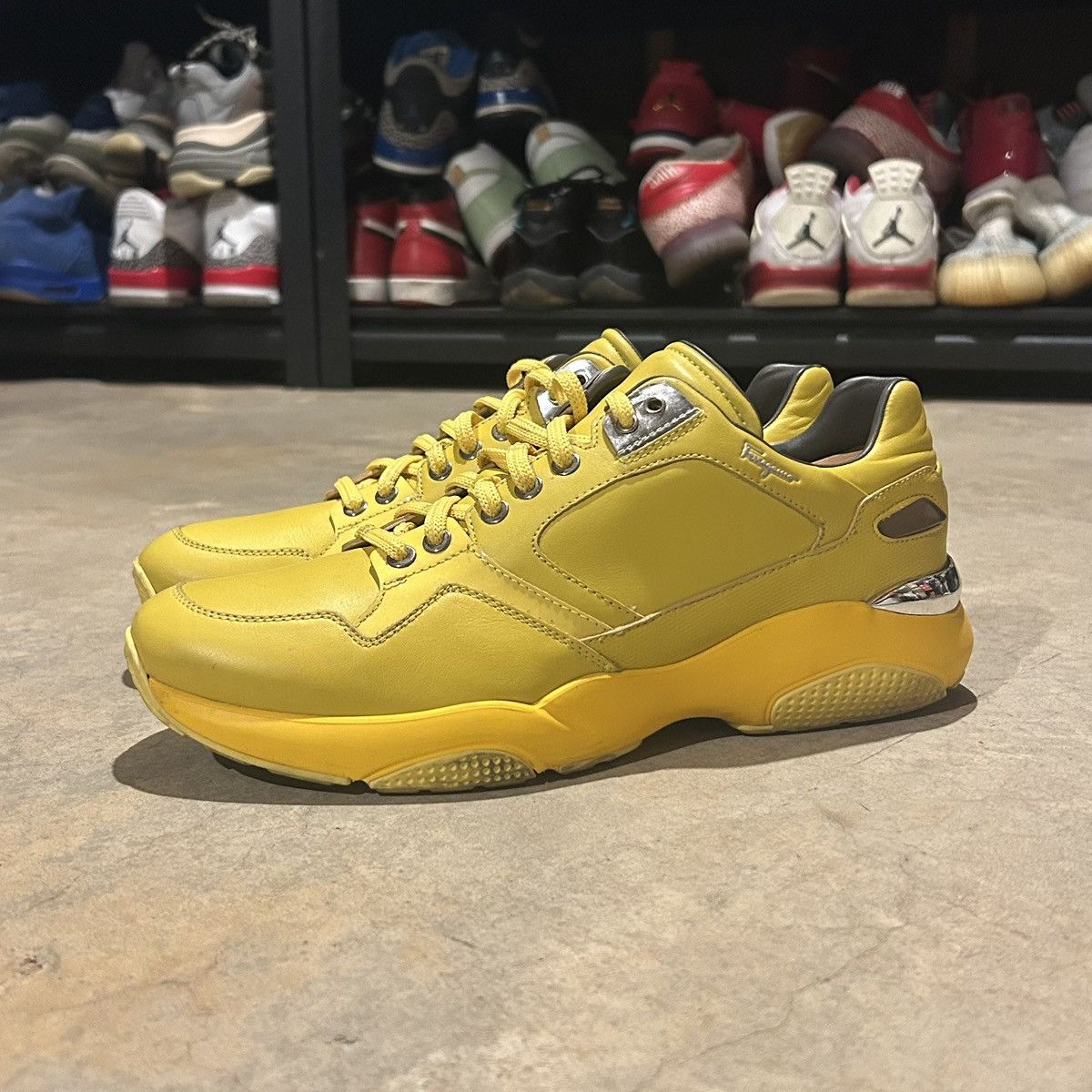 Designer × Salvatore Ferragamo Salvatore Ferragamo Yellow Leather Trainers US 8.5 Rare Size US 8.5 / EU 41-42 - 1 Thumbnail