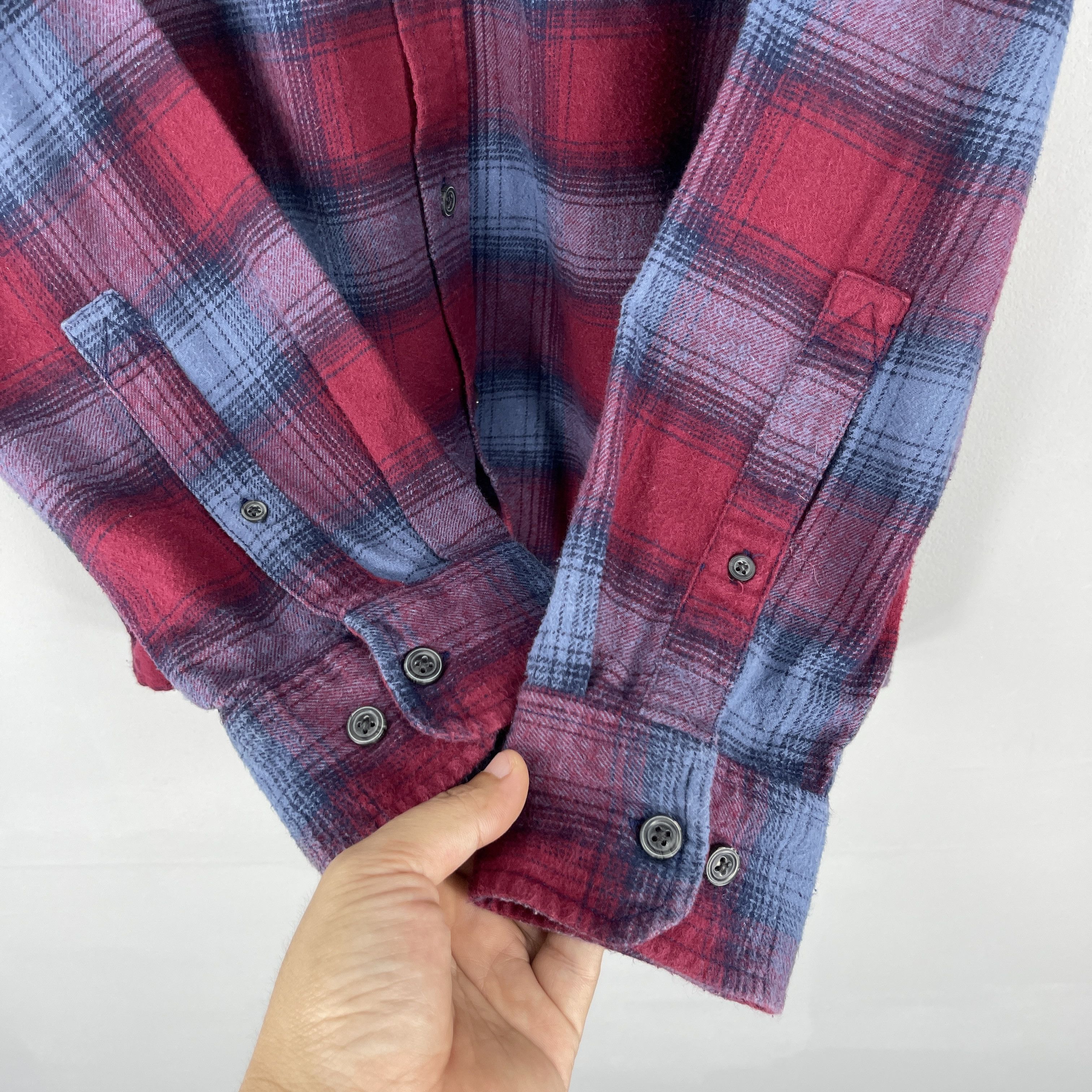 Eddie Bauer Vintage EDDIE BAUER Plaid Shadow Red/Blue Tartan Flannel Size US XL / EU 56 / 4 - 7 Thumbnail