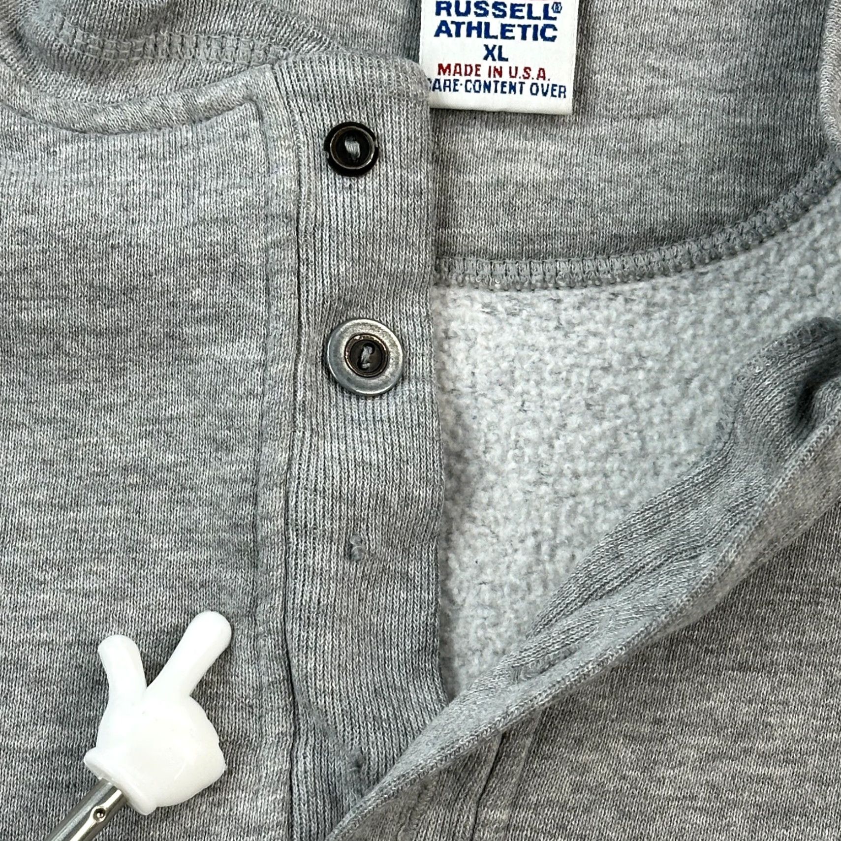 Russell Athletic VINTAGE Russell Athletic Sweatshirt Mens XL Gray Henley Pullover USA Made 90s Size US XL / EU 56 / 4 - 4 Thumbnail