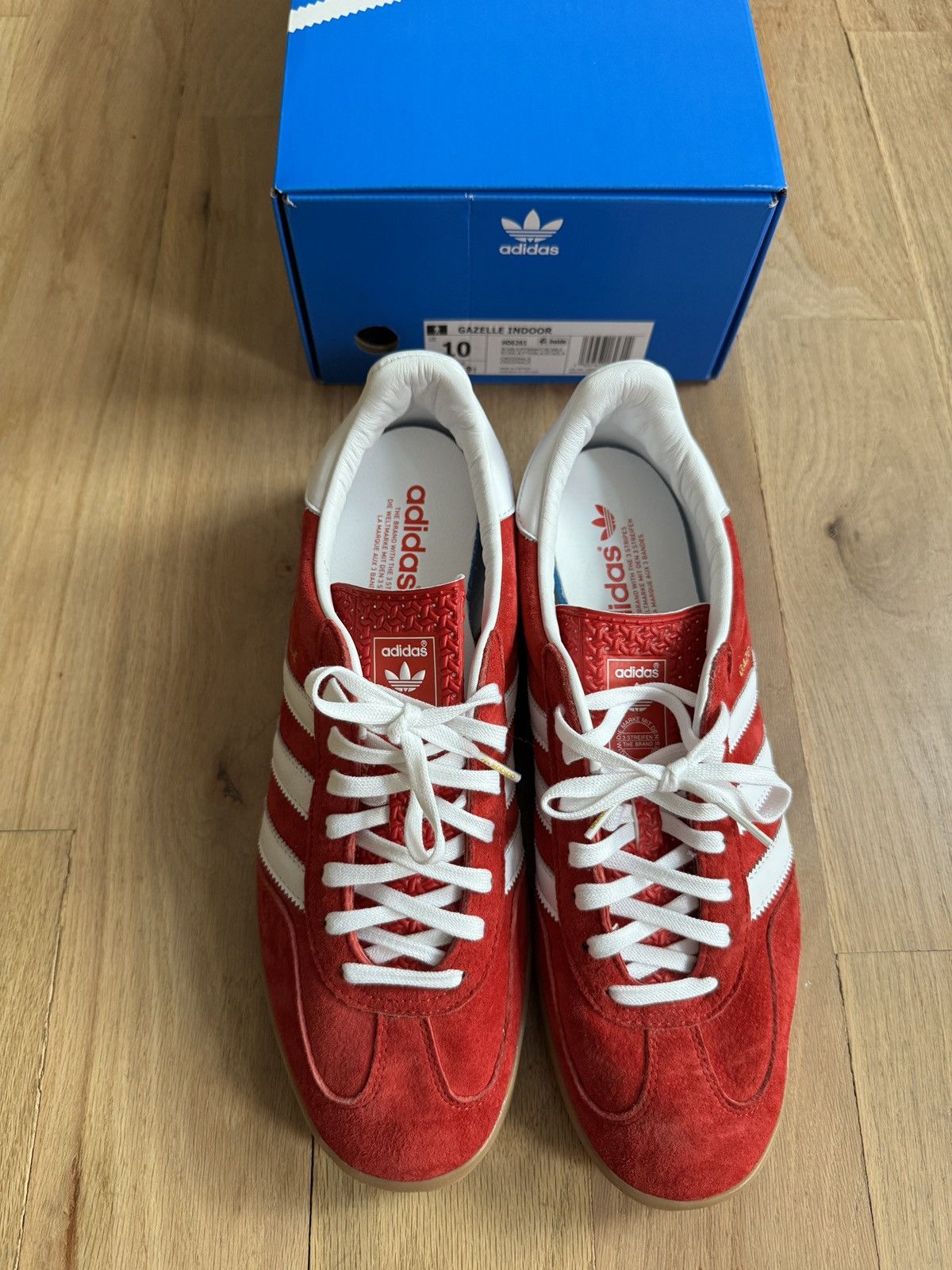 Adidas Adidas Gazelle Indoor Red Suede Size US 10 / EU 43 - 3 Thumbnail