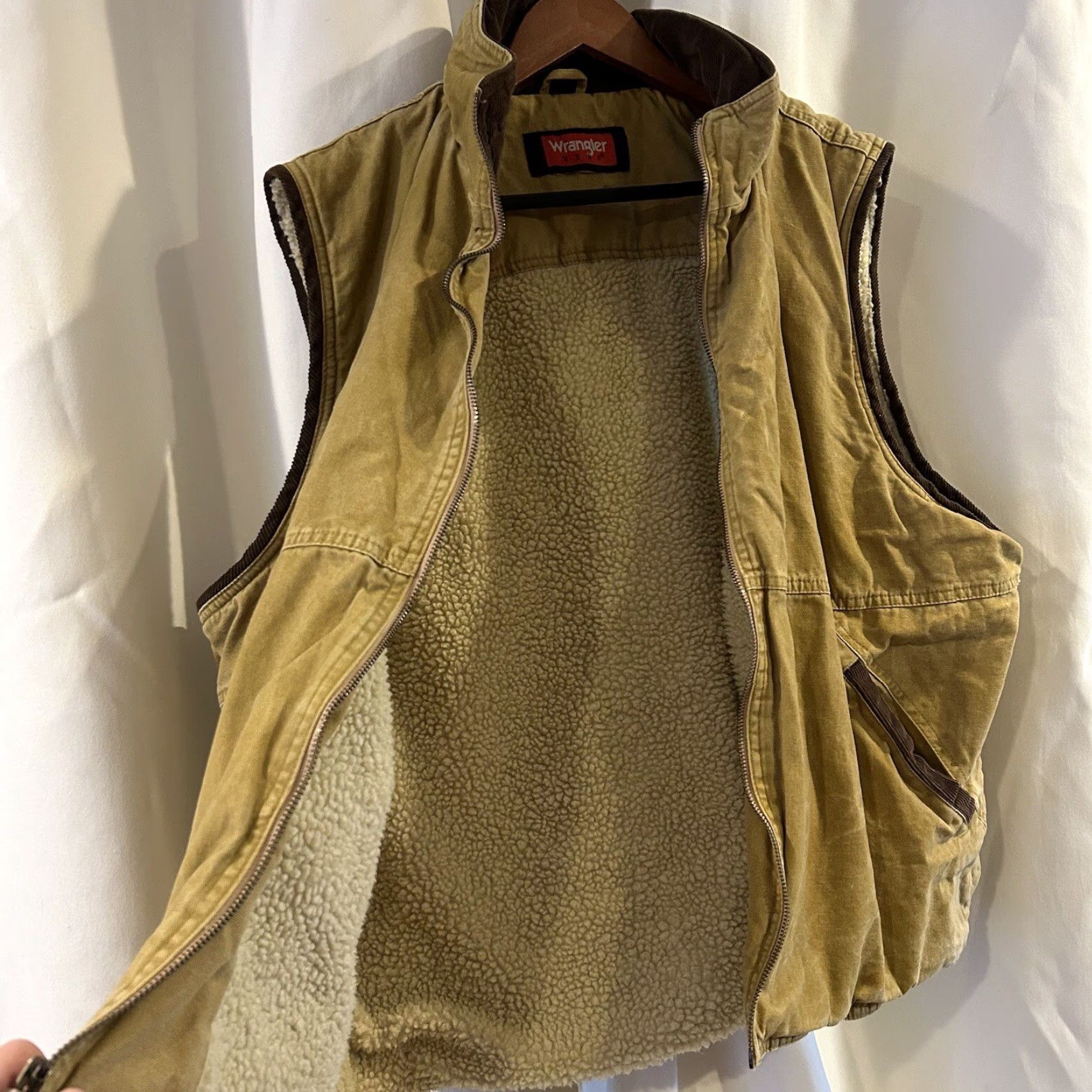 Wrangler VINTAGE Wrangler Hero Vest Men’s 3XL Cotton Canvas Faux Sherpa Lined Insulated Tan Beige Western Size US XXL / EU 58 / 5 - 3 Thumbnail