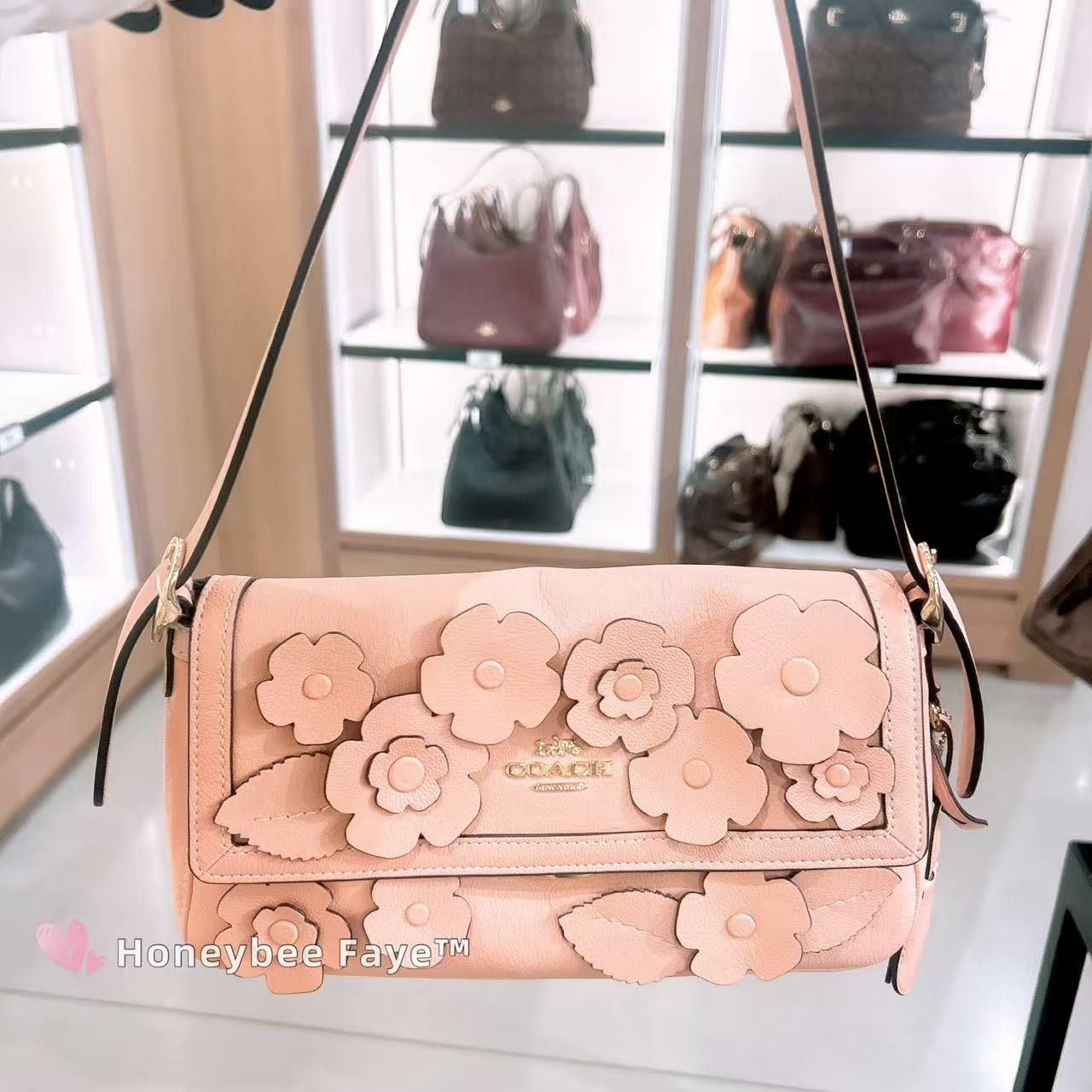 Coach Etta Small Flap Shoulder Bag With Floral Applique CDY43 Size ONE SIZE - 1 Thumbnail