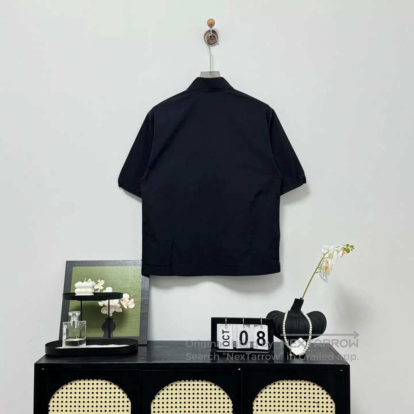 Prada Black Patterned Logo Button-Up Shirt. Size XS / US 0-2 / IT 36-38 - 2 Thumbnail