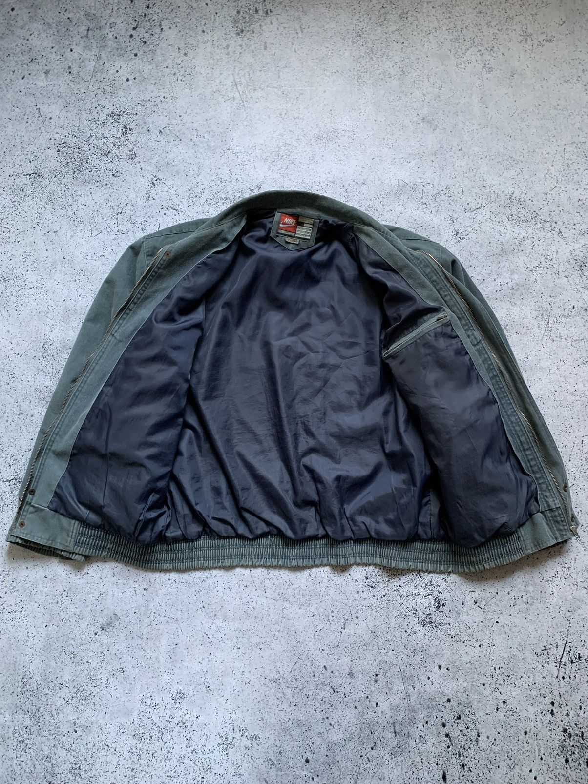 Nike × Vintage RARE! Vintage Nike Denim Jacket Bomber Pocket Zip Size XL Y2K Size US XL / EU 56 / 4 - 3 Thumbnail