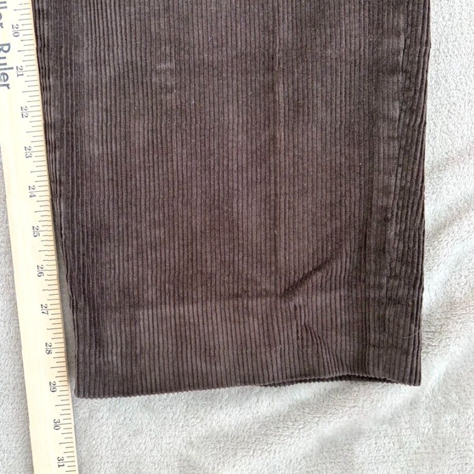 Brooks Brothers VINTAGE Brooks Brothers Pleated Dress Pants Corduroy 35x29 Brown Old Money Luxury Baggy Size US 35 - 6 Thumbnail