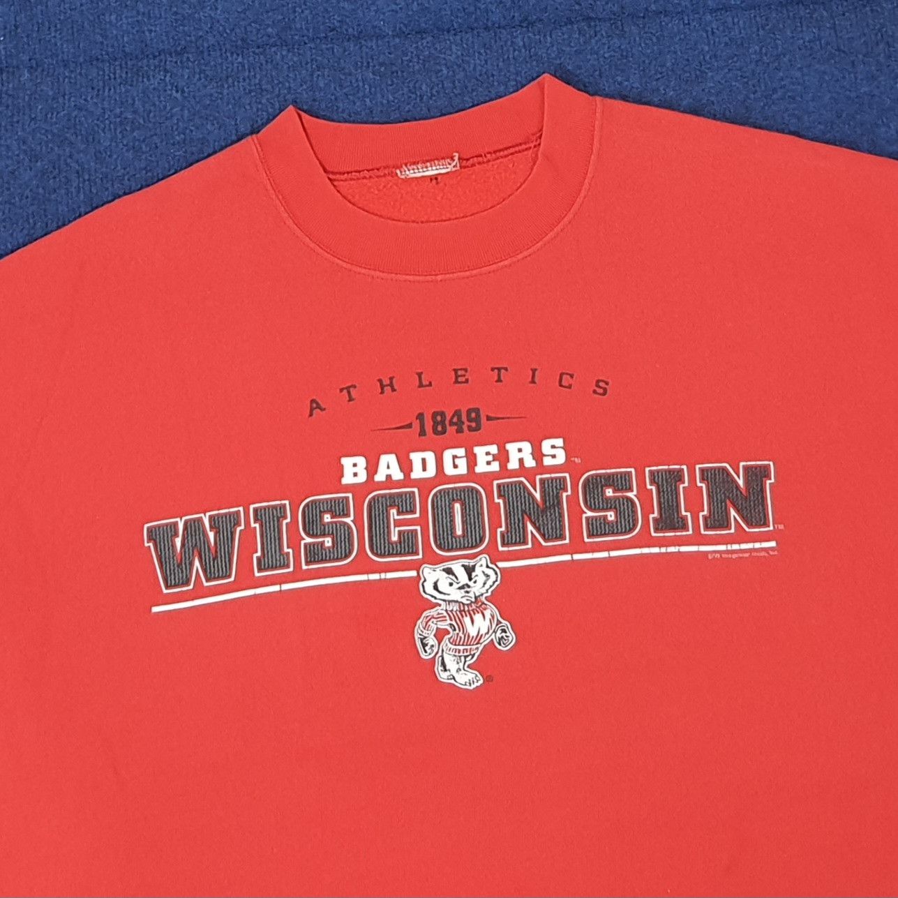 NFL Vintage Badgers Wisconsin Football NFL Sweatshirt C248N3 Size US XL / EU 56 / 4 - 2 Thumbnail