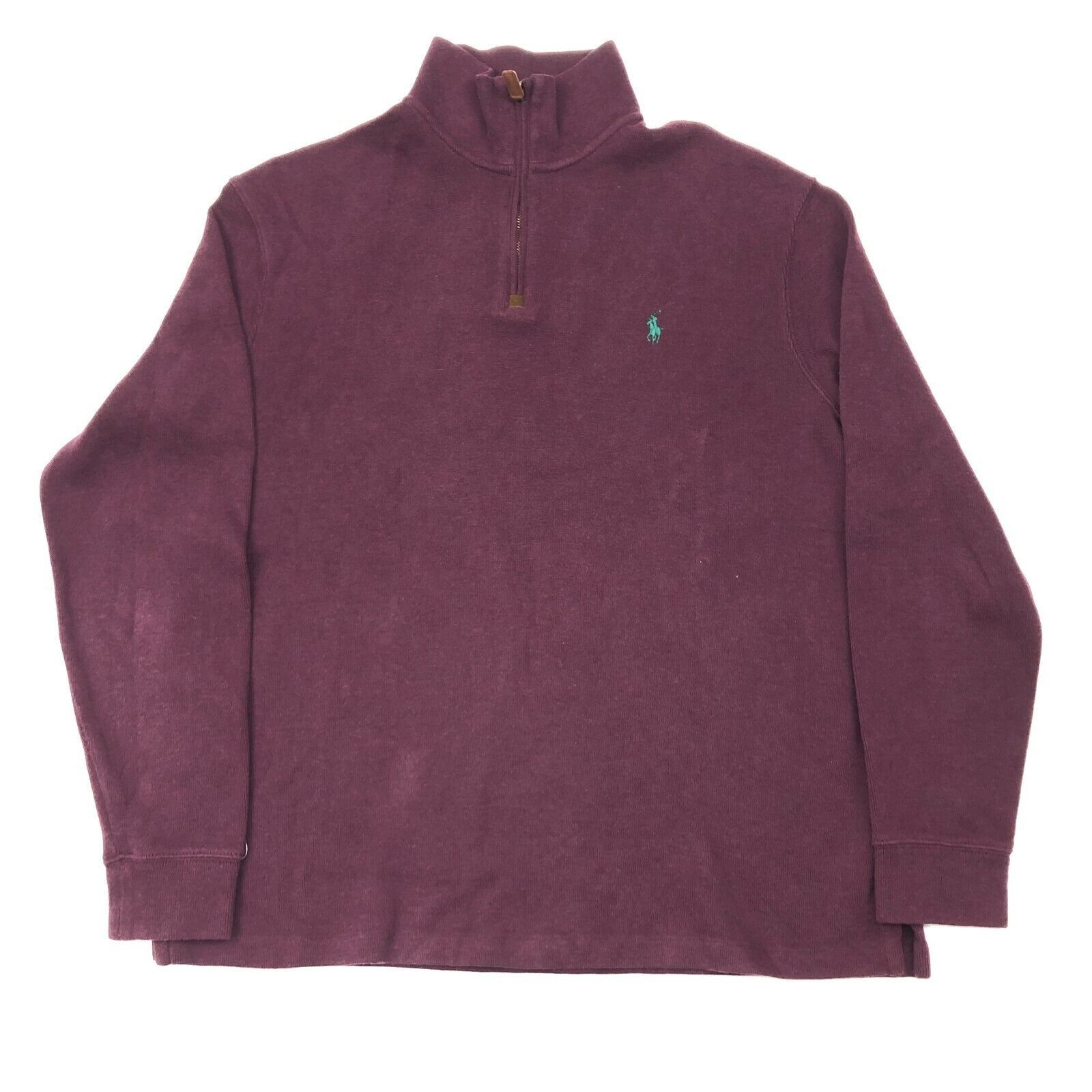 Polo Ralph Lauren Polo Ralph Lauren Maroon Burgundy 1/4 Zip Knit Sweater Large Size US L / EU 52-54 / 3 - 1 Thumbnail