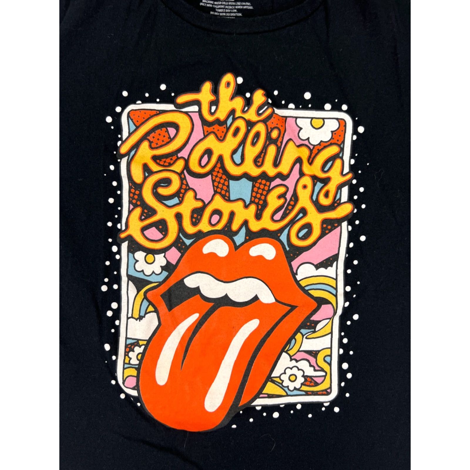 Vintage Rolling Stones Shirt Women Large Black 100% Cotton Short Sleeve Crew 2022 Size L / US 10 / IT 46 - 3 Thumbnail