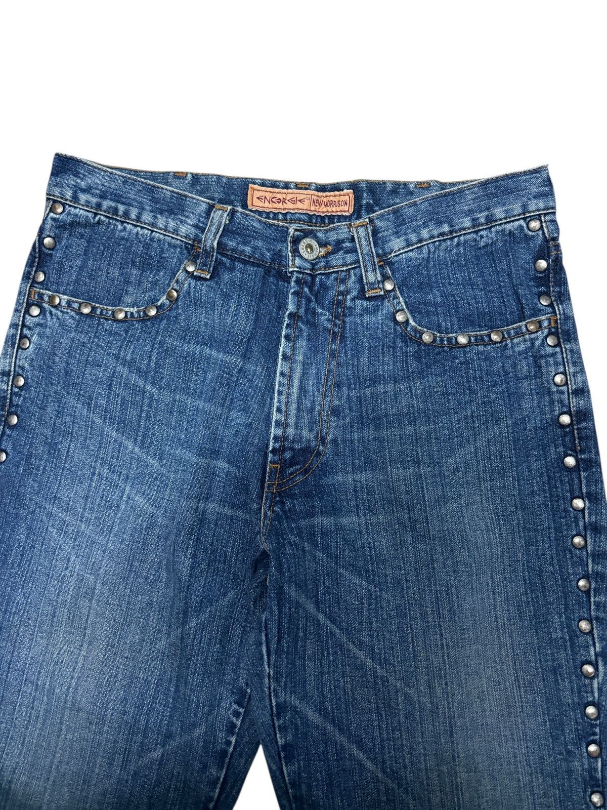 Energie Y2K Energie Italy Studded Flare Denim Jeans Size 29" - 2 Thumbnail