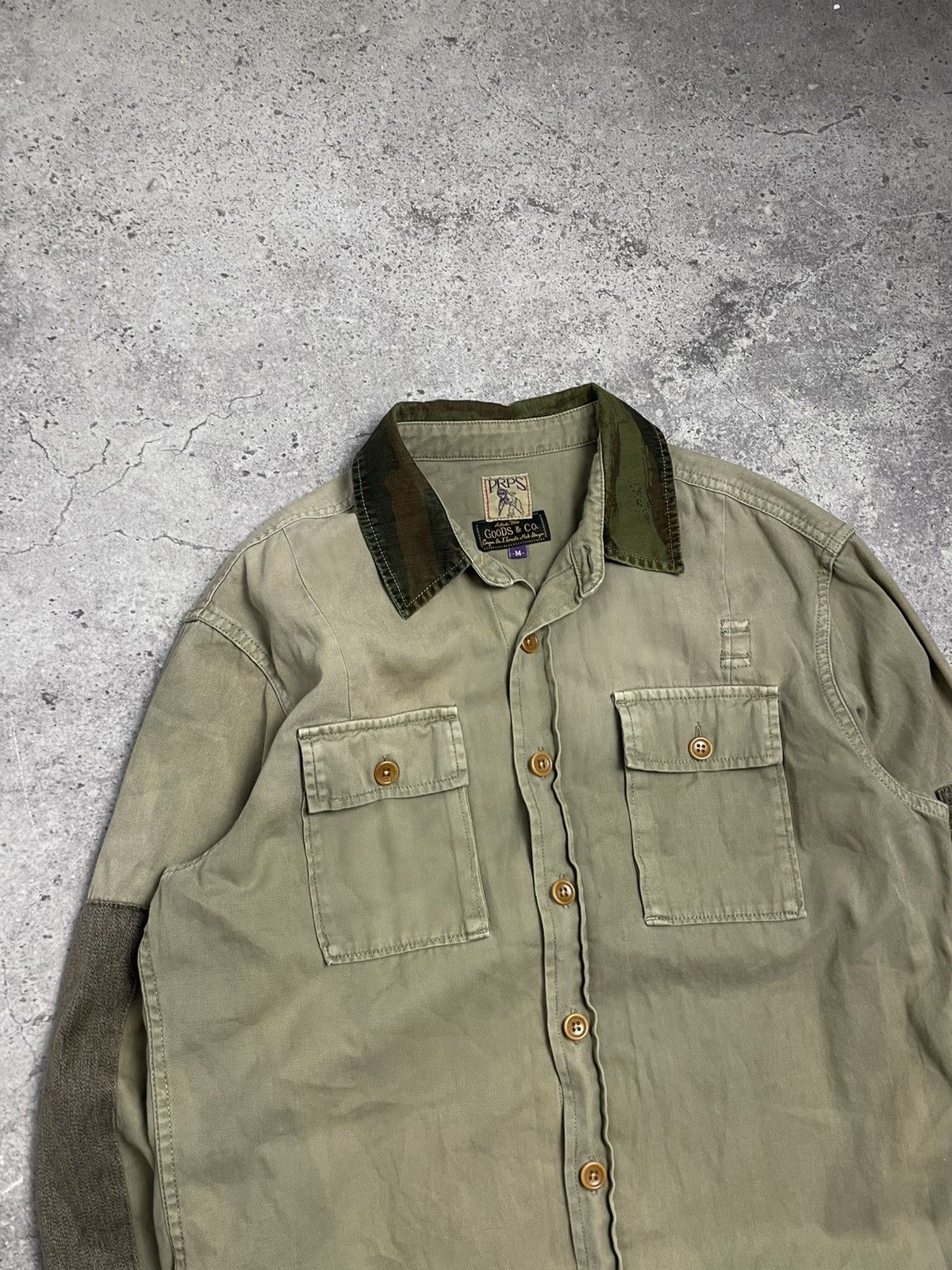 Prps PRPS Chambray Green Long Sleeve Button Shirt Size US M / EU 48-50 / 2 - 2 Thumbnail