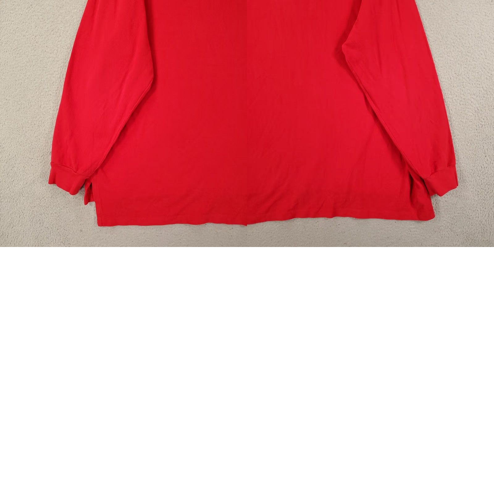 Polo Ralph Lauren VINTAGE Polo Ralph Lauren Shirt Big 2X Mens Red Long Sleeve Collared Polo 2XB Pullover Size US XXL / EU 58 / 5 - 9 Thumbnail