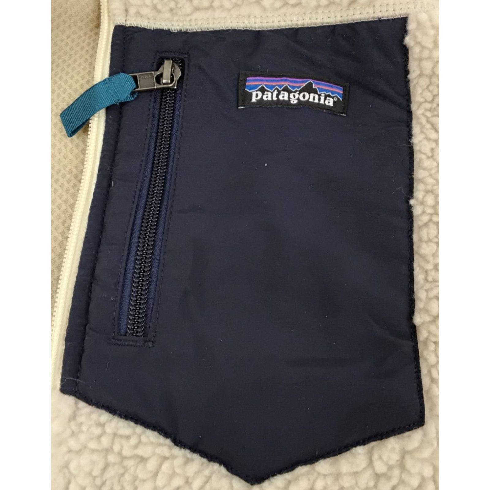 Patagonia Patagonia Deep Pile Vest Men's S Oatmeal/Blue Full Zip Size US S / EU 44-46 / 1 - 7 Thumbnail