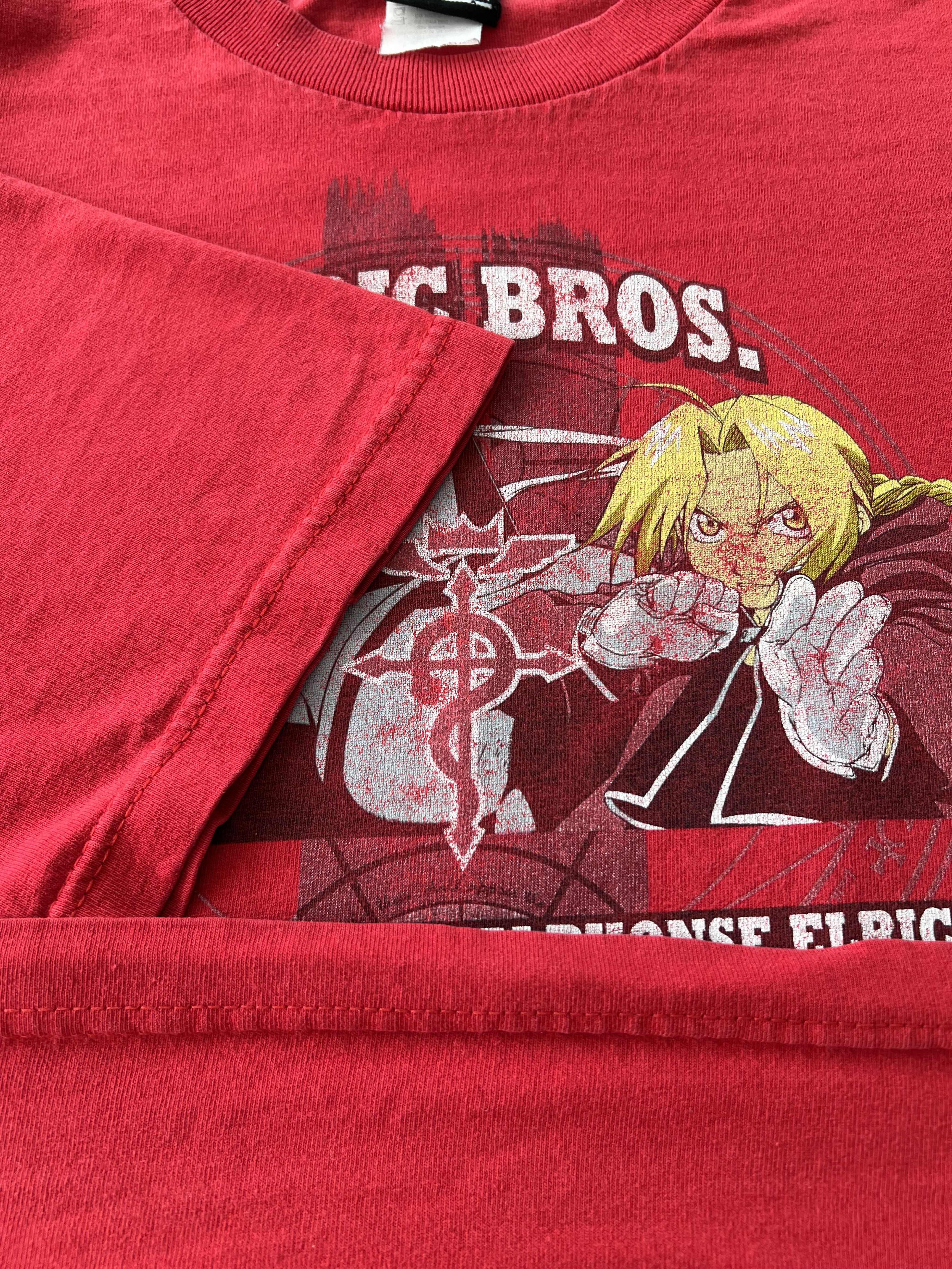 Anime Vintage 2004 Fullmetal Alchemist Anime Manga Red T-shirt Size US XL / EU 56 / 4 - 8 Thumbnail