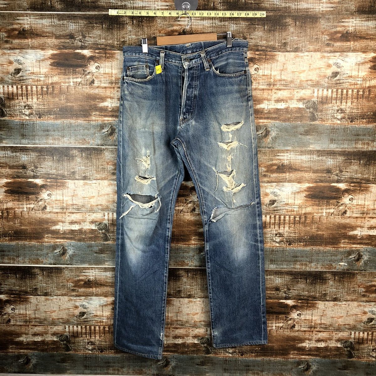 Johnbull DLL John Bull Blue Distressed ripped denim Pants #C137 Size US 31 - 1 Thumbnail
