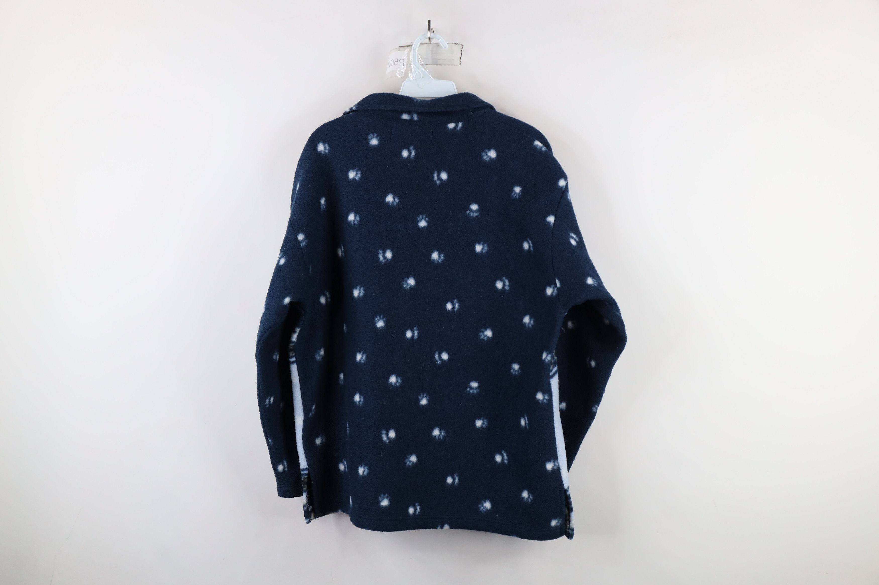 Vintage Vintage 90s Christmas All Over Print Fleece Button Jacket Size M / US 6-8 / IT 42-44 - 12 Thumbnail