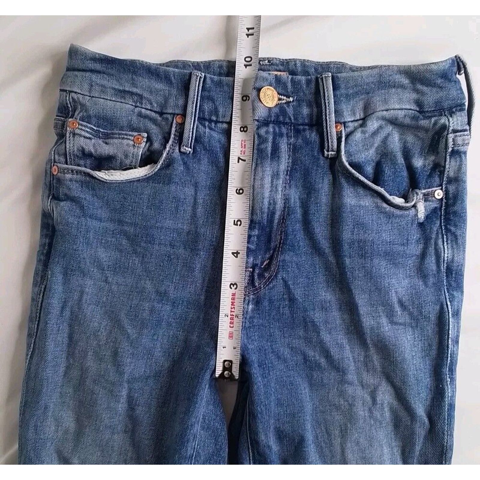 MOTHER Mother Jeans Women's 24 The Looker Ankle Fray Size 24" / US 00 / IT 34 - 11 Thumbnail