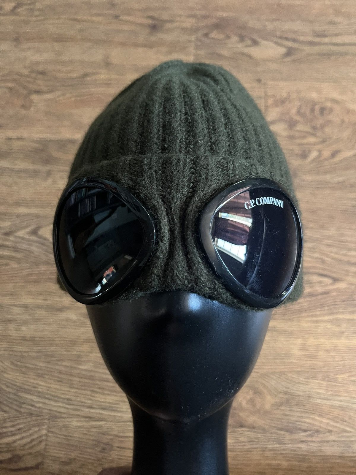 C.P. Company C.P. Company Green Goggle Beanie Size ONE SIZE - 1 Thumbnail