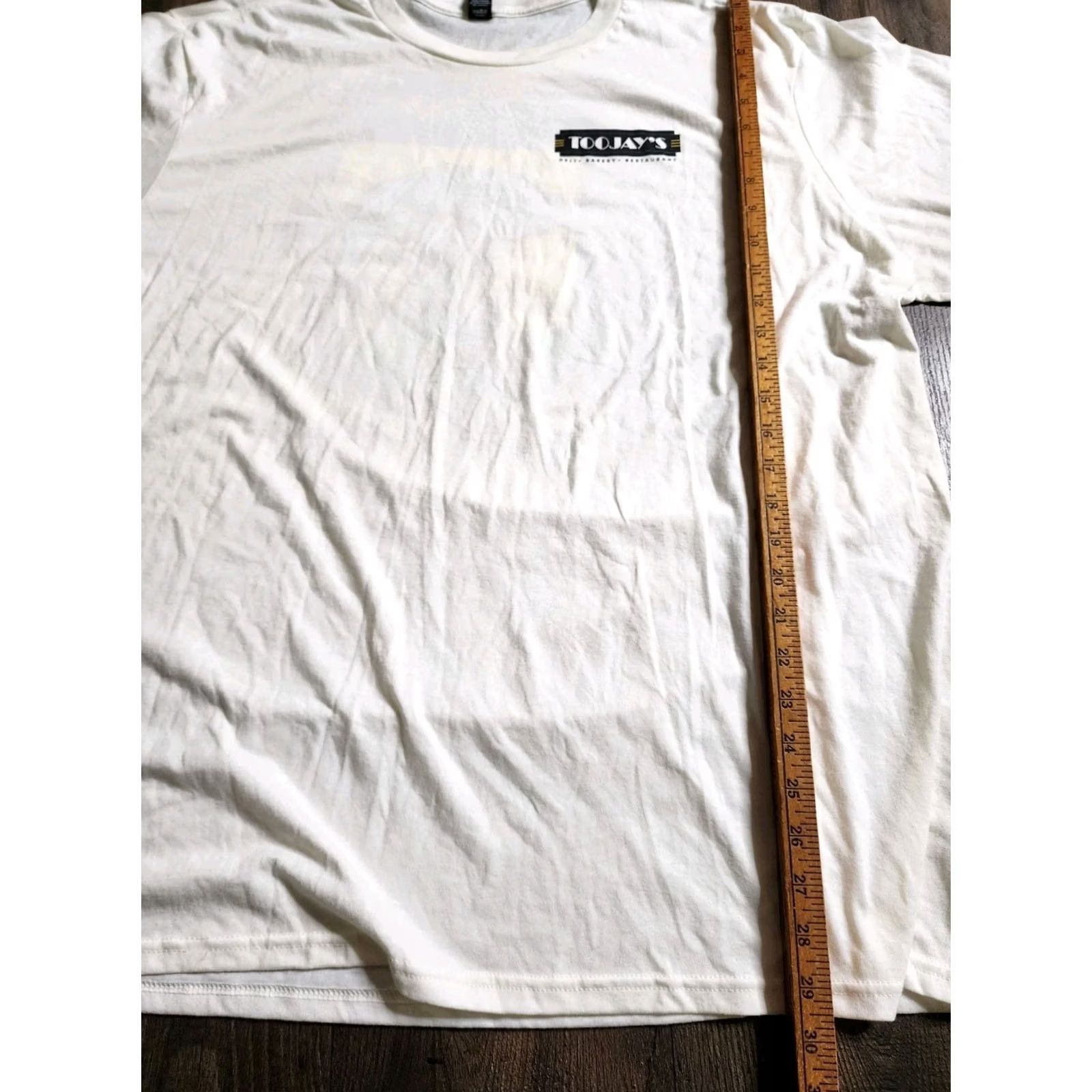 Vintage Mens 3XL TooJay's Deli Restaurant These Birds Deliver T Shirt Double Sided Beige District Threads 80s Florida Vintage No Size US XXL / EU 58 / 5 - 3 Thumbnail