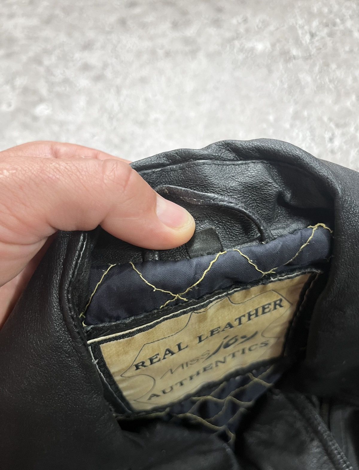 Leather Vintage Black Real Leather Biker Jacket Belted Motorcycle Size US M / EU 48-50 / 2 - 7 Thumbnail