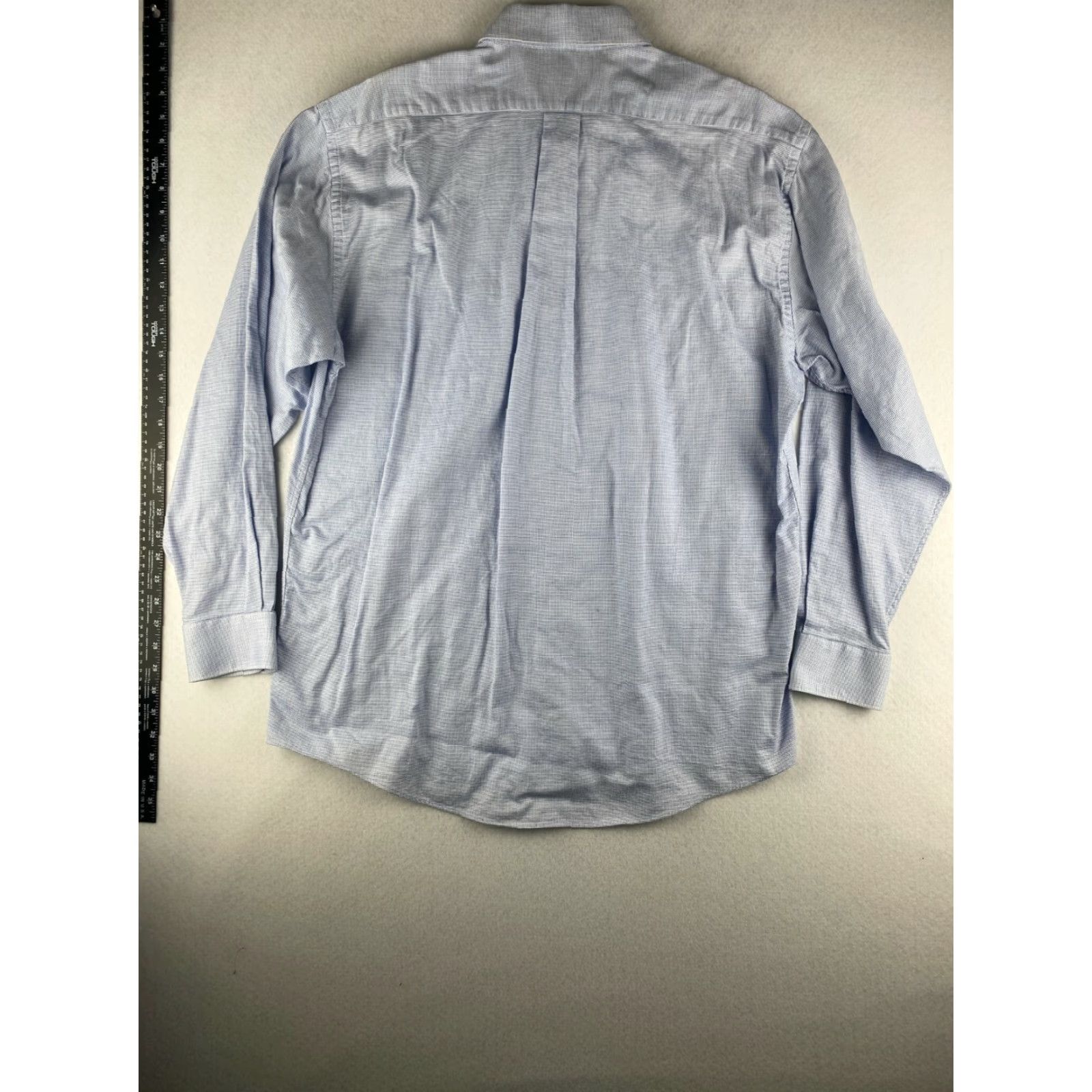Schiaparelli Chiarelli Button Up Shirt Mens 17 34/35 Blue Long Sleeve Checkered Shirt Size US XL / EU 56 / 4 - 6 Thumbnail