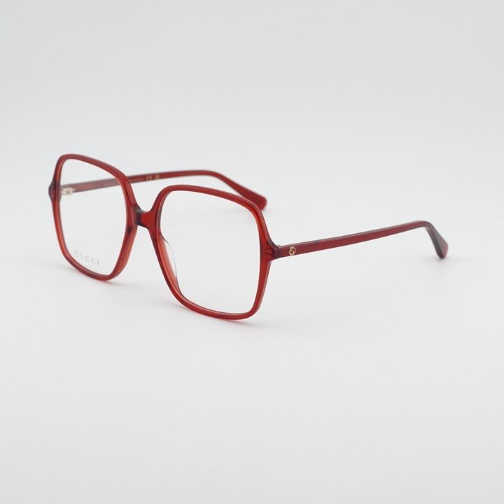 Gucci Gucci GG1003O 011 Eyeglasses Shiny Transparent Red 53mm Size ONE SIZE - 1 Thumbnail