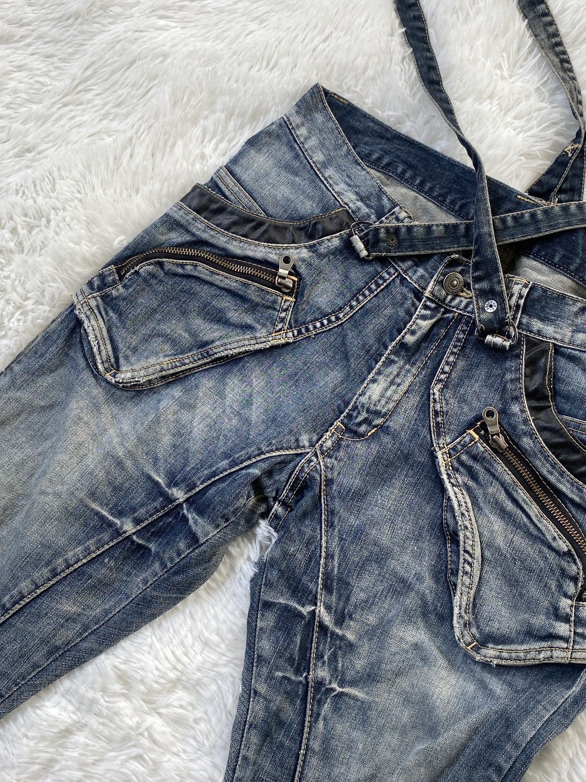 PPFM 🔥RARE🔥Vintage PPFM Banana Cut Denim Jeans Bondage Size US 31 - 7 Thumbnail