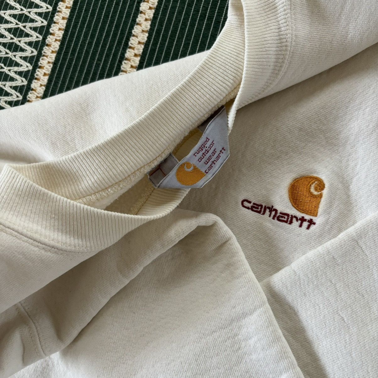 Carhartt × Vintage Vintage Carhartt Embroidered Crewneck Sweatshirt Large Size US L / EU 52-54 / 3 - 8 Thumbnail