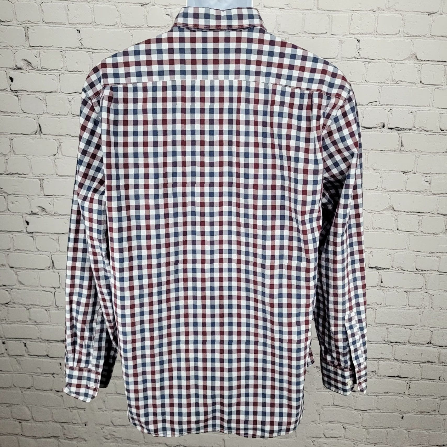 Bonobos BONOBOS Blue Check Slim Fit Button-Up Long Sleeve Shirt XL Casual Mens Size US XL / EU 56 / 4 - 2 Thumbnail