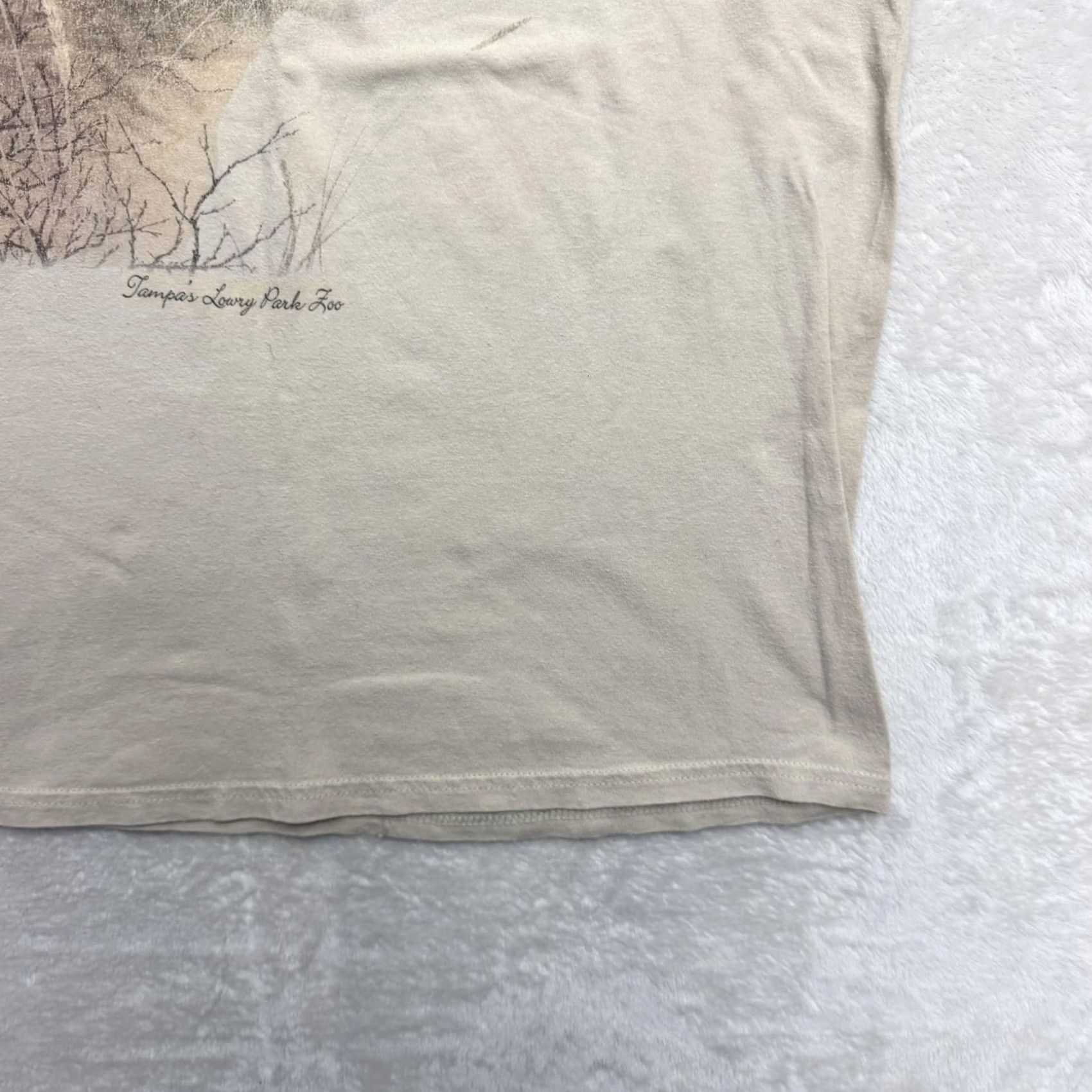 Gildan Tampa's Lowry Park Zoo Gildan Shirt Mens Medium Beige Cougar Graphic Tee Size US M / EU 48-50 / 2 - 5 Thumbnail