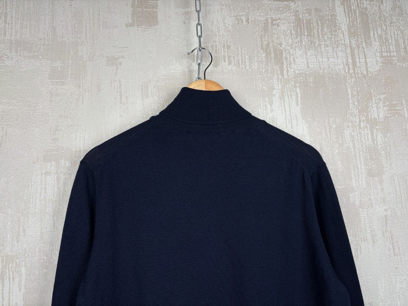 Gran Sasso Gran Sasso Virgin Wool Turtleneck Sweater Navy Blue Size US L / EU 52-54 / 3 - 15 Thumbnail