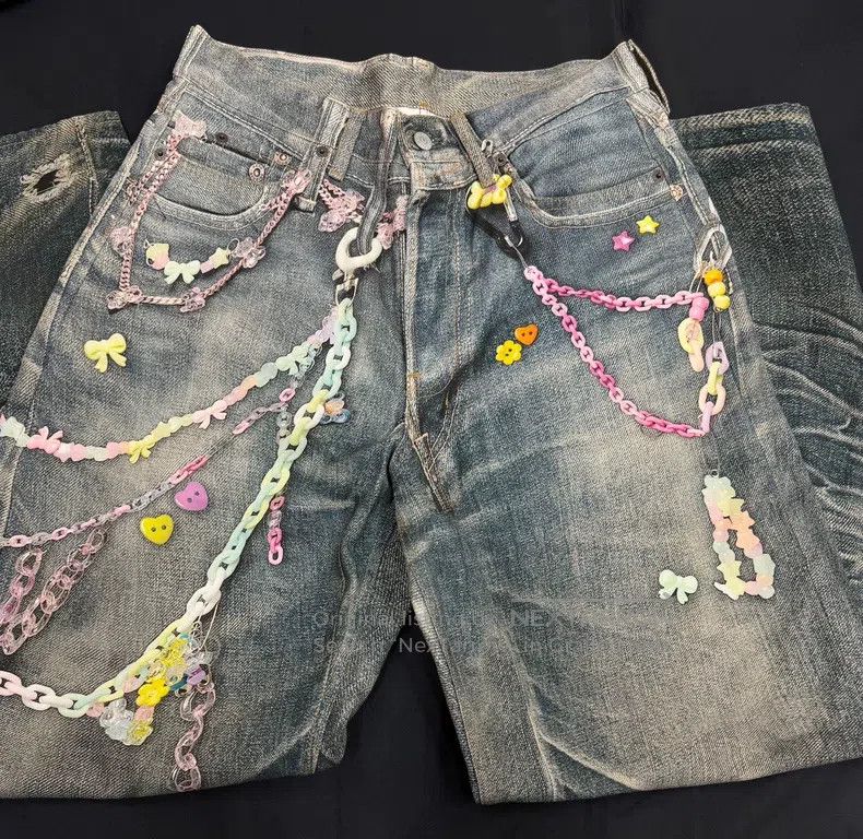 Acne Studios Acne Studios Candy Chain 3D Printed Loose Curved Jeans Size US 30 / EU 46 - 1 Thumbnail