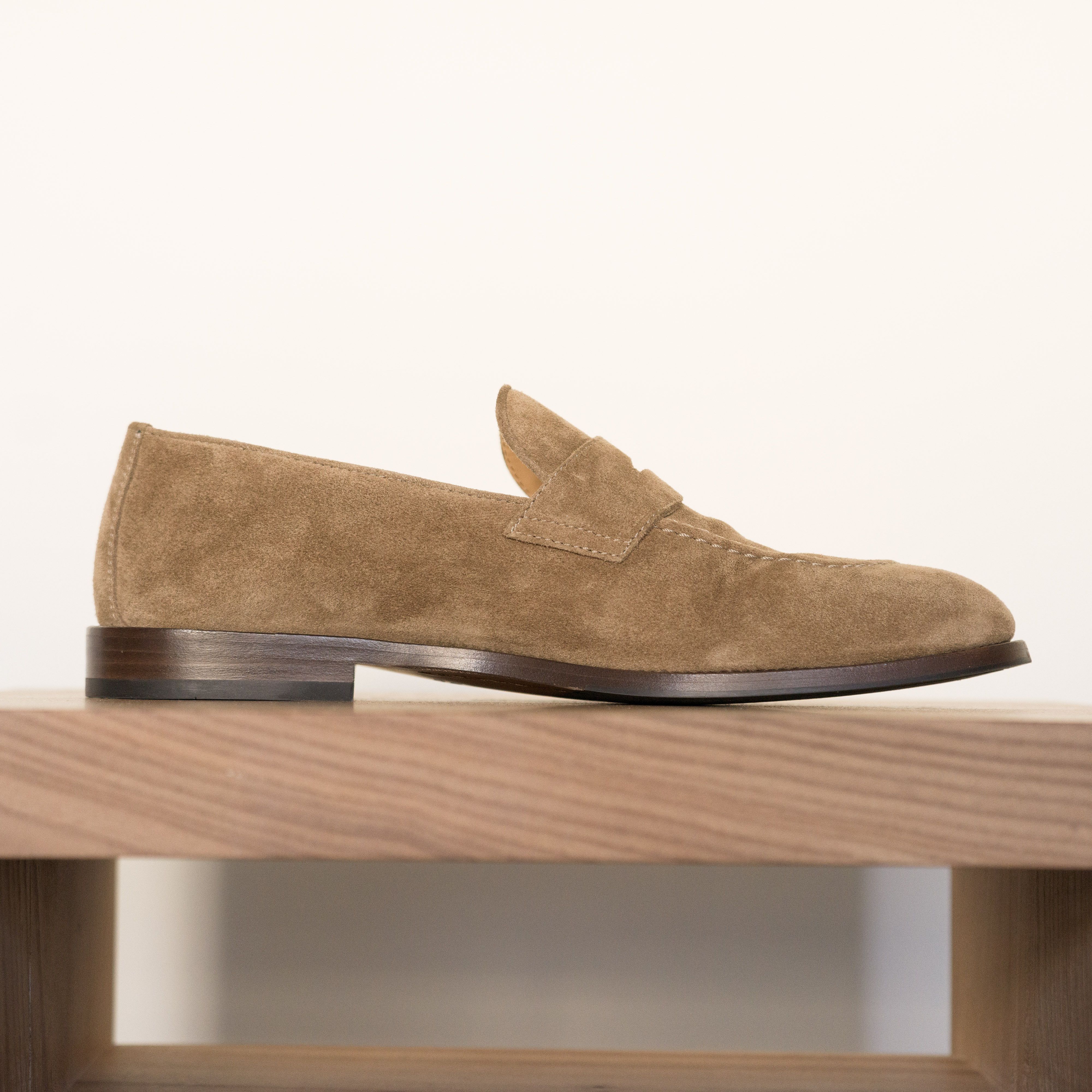 Brunello Cucinelli Suede Penny Loafers - Chestnut Size US 9 / EU 42 - 5 Thumbnail