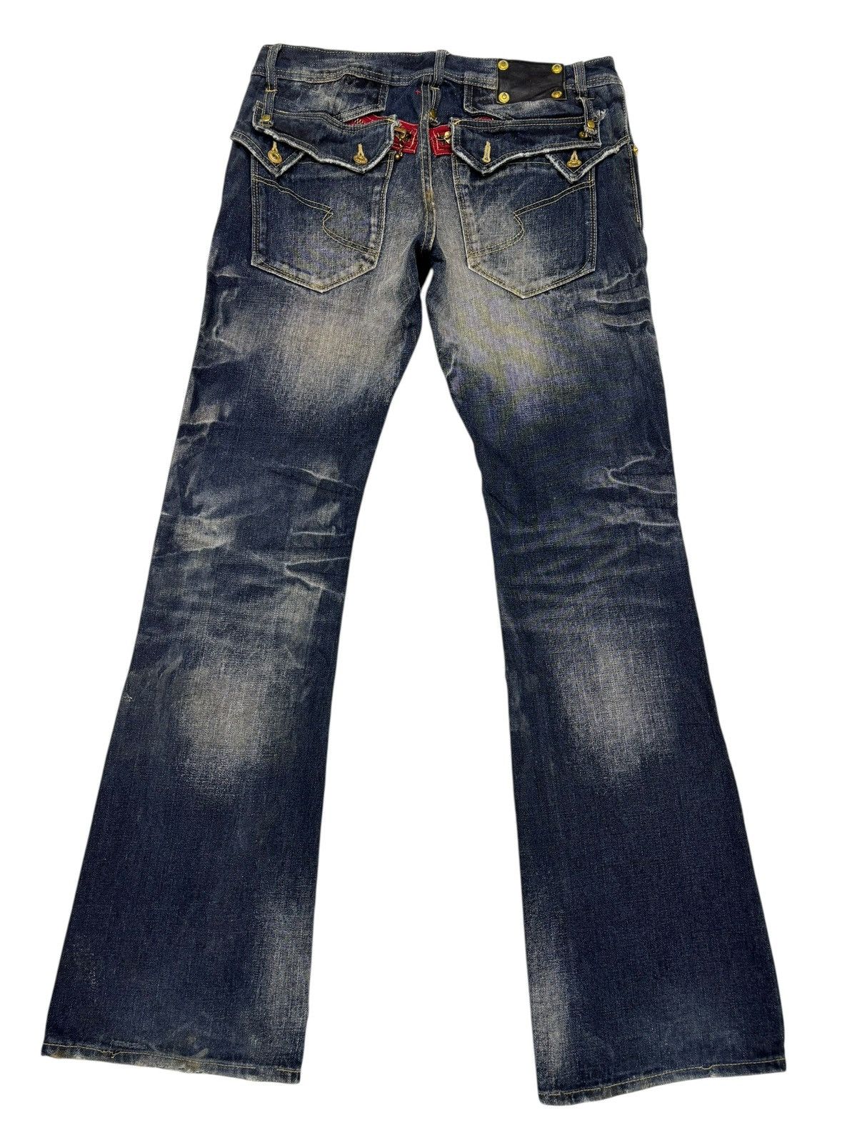 semanticdesign Semantic Design Claw Mark Flared Jean Bootcut Distress Denim Size US 32 / EU 48 - 8 Thumbnail
