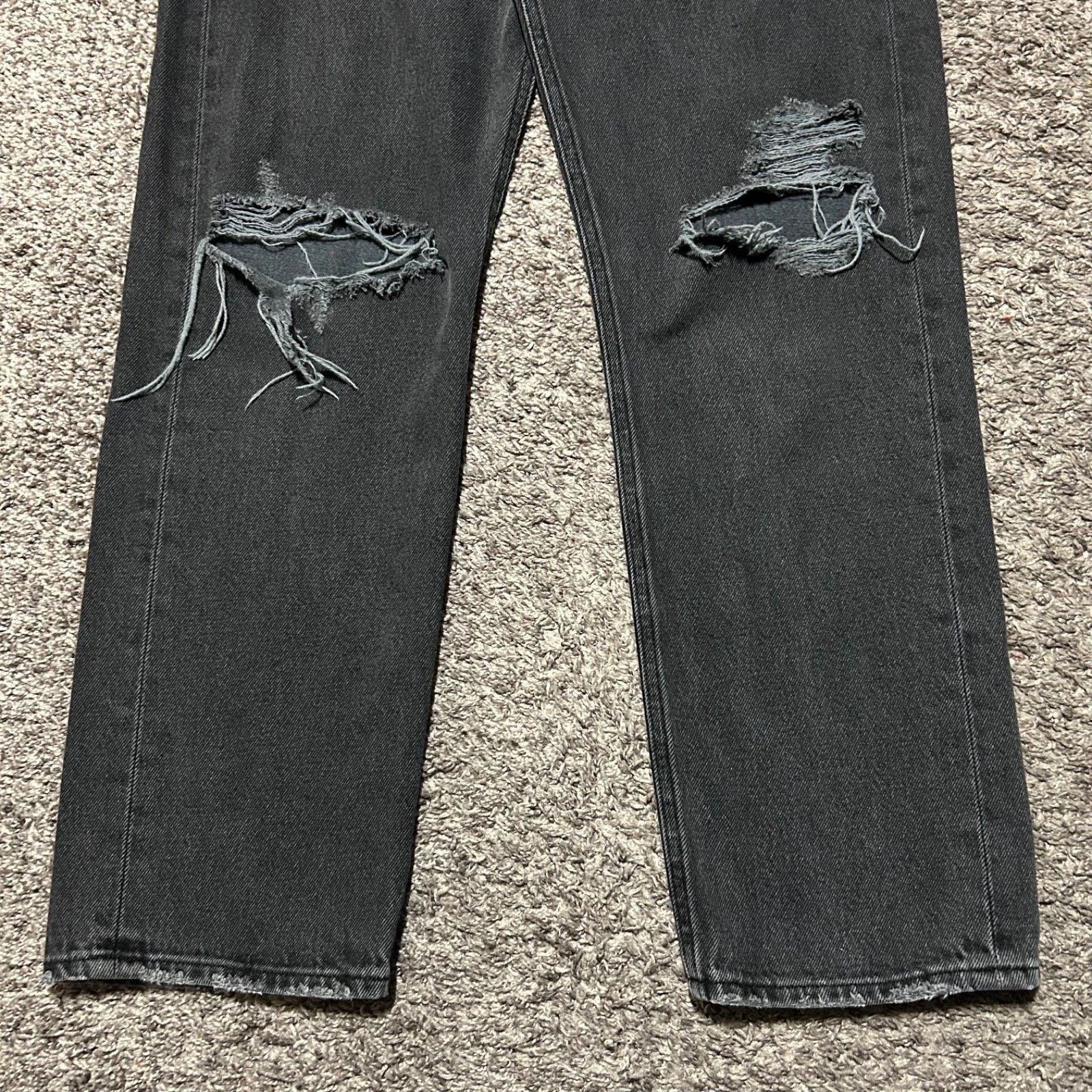 Agolde Agolde 90s Thrashed Jeans 90s Mid Rise Loose Smokestack Size 28" / US 6 / IT 42 - 4 Thumbnail