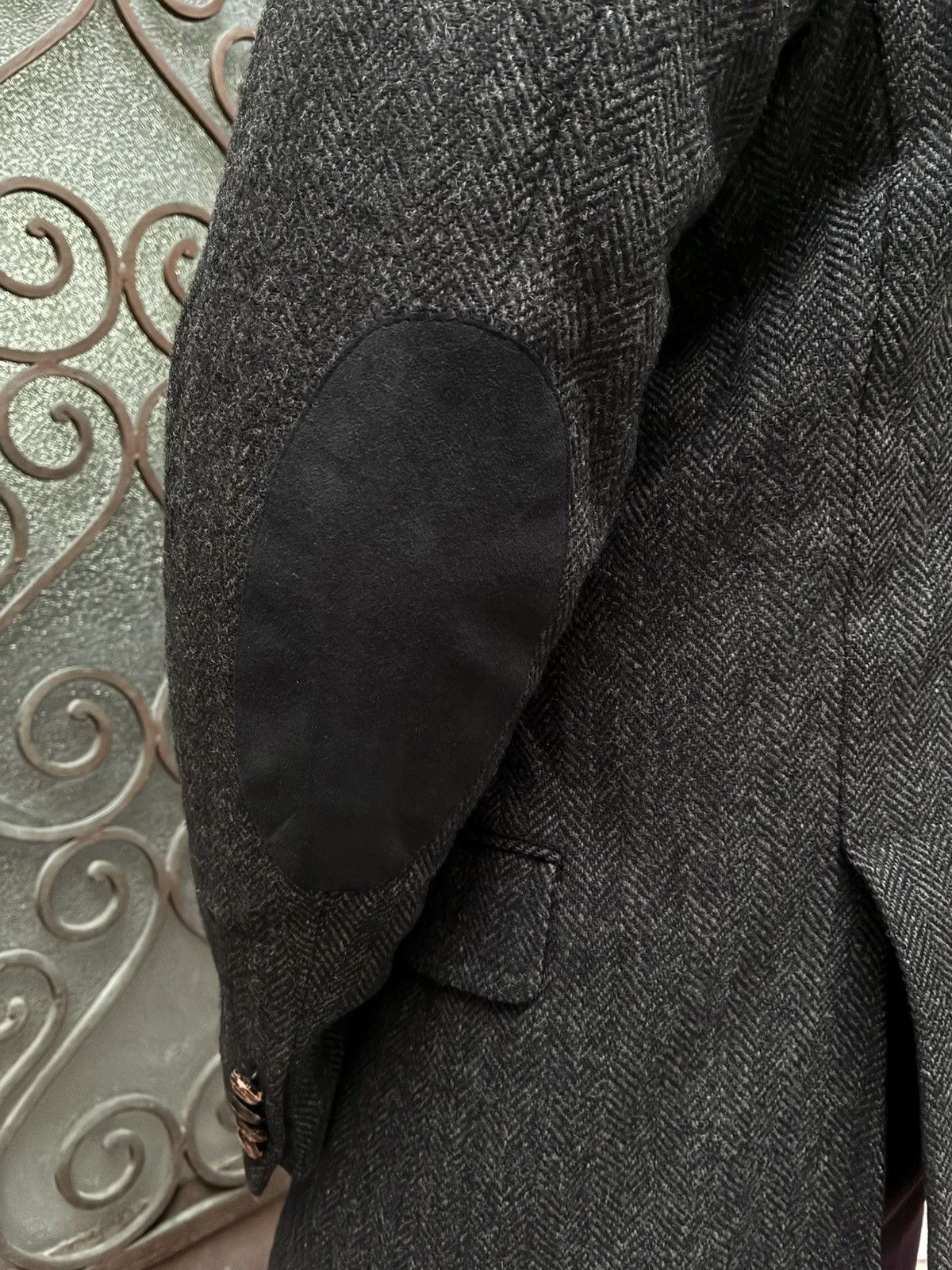 Harris Tweed MARIO BARUTTI HARRIS TWEED EXCLUSIVE HERRINGBONE SPORT COAT Size 44R - 12 Thumbnail