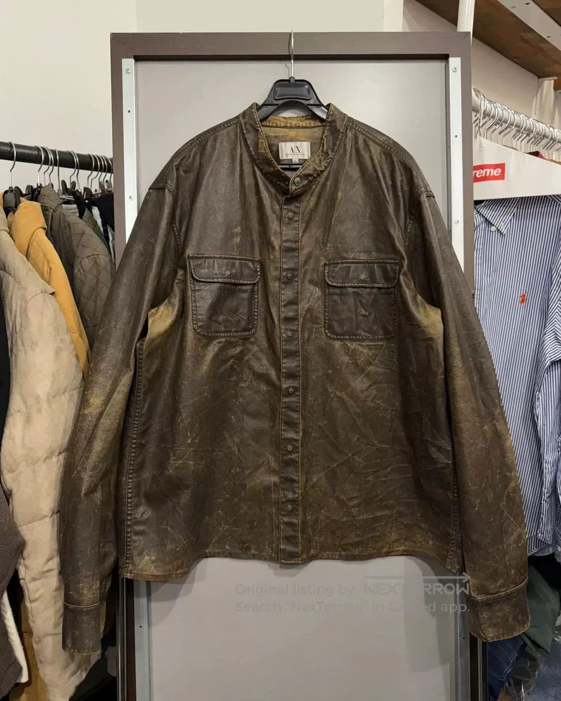 Armani Armani Vintage Retro Leather Jacket. Size US M / EU 48-50 / 2 - 1 Thumbnail