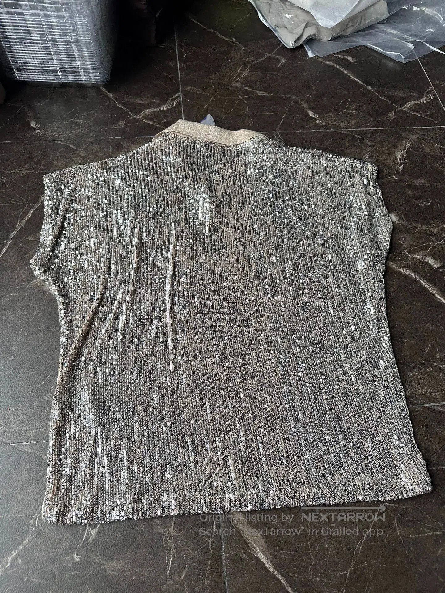 Saint Laurent Paris Saint Laurent Sequined Sleeveless Top. Size M / US 6-8 / IT 42-44 - 6 Thumbnail
