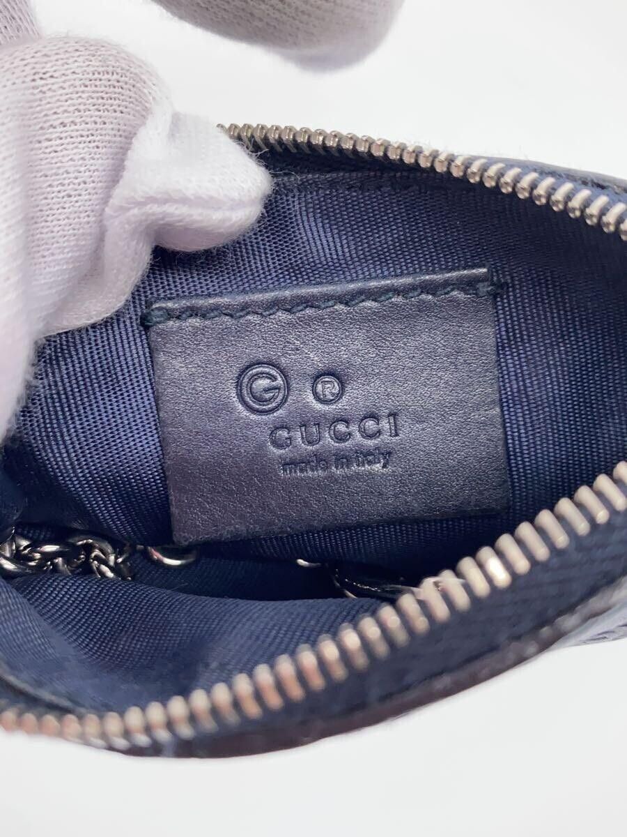 Gucci Gucci Micro Guccissima Leather Coin Case Navy Size ONE SIZE - 3 Thumbnail