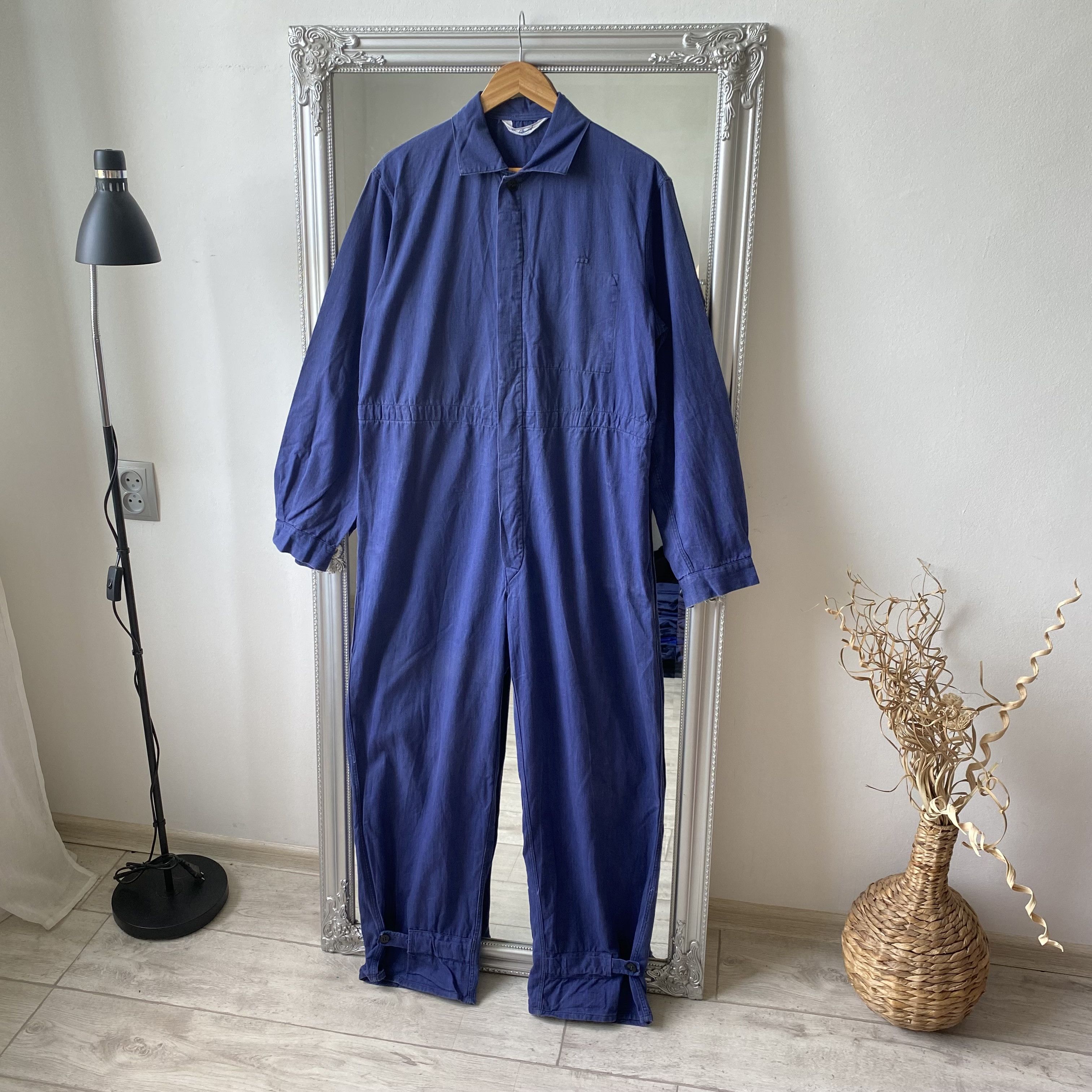 Le Laboureur ⚙️ Vintage 80s Sanfor Faded French Coverall Jumpsuit Vetra Size US 32 / EU 48 - 1 Thumbnail