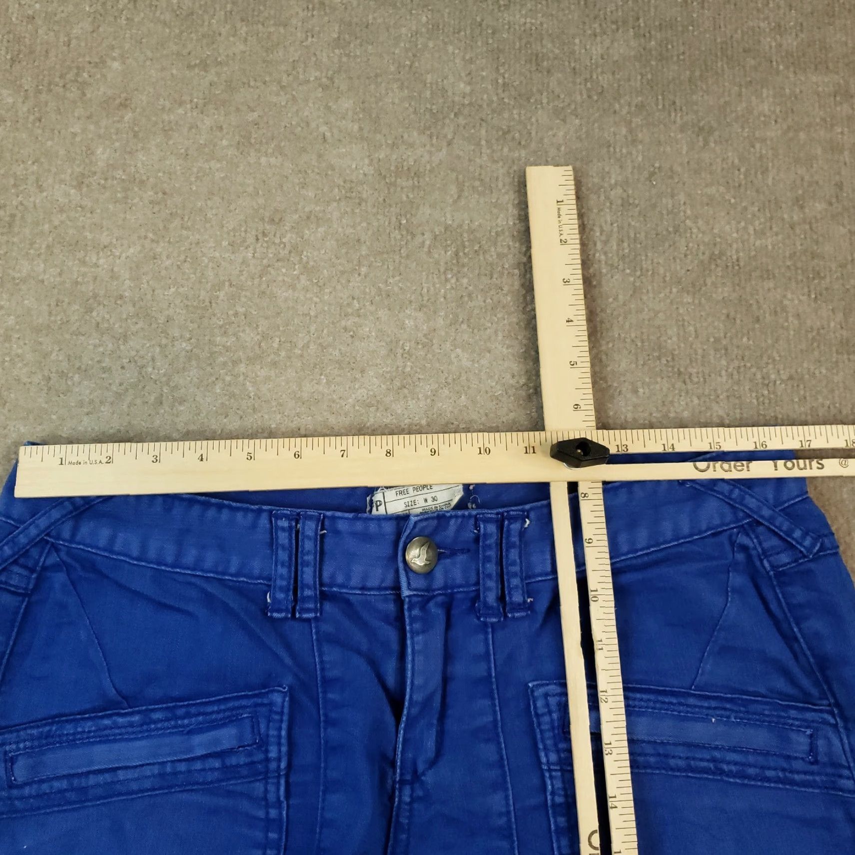 Free People Free People Jeans Womens 33x29 Blue Skinny Regular Zip 5-Pocket Denim Color Size 33 Womens Jeans Size 24" / US 00 / IT 34 - 4 Thumbnail