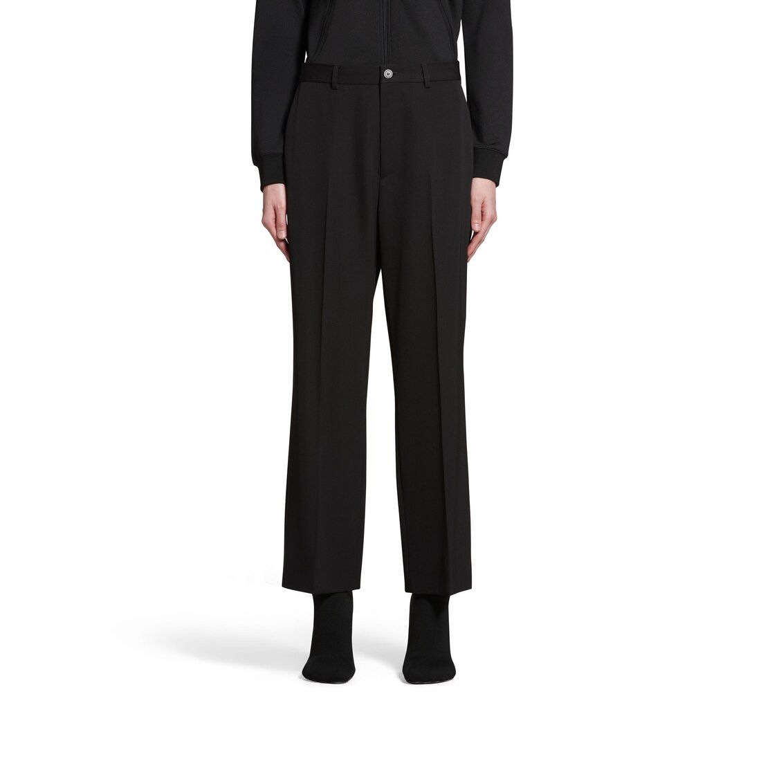 Balenciaga o1bcso1str1025 Cropped Pants in Black Size 25" / US 0 / IT 36 - 4 Thumbnail