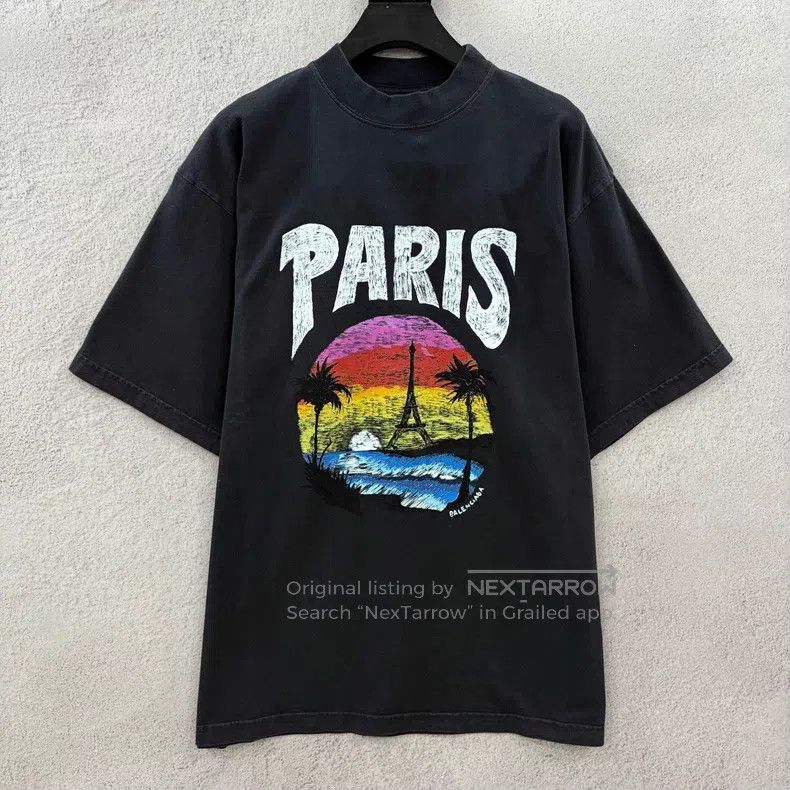 Balenciaga Balenciaga Island Palm Tree Graffiti Short Sleeve Size US S / EU 44-46 / 1 - 1 Thumbnail
